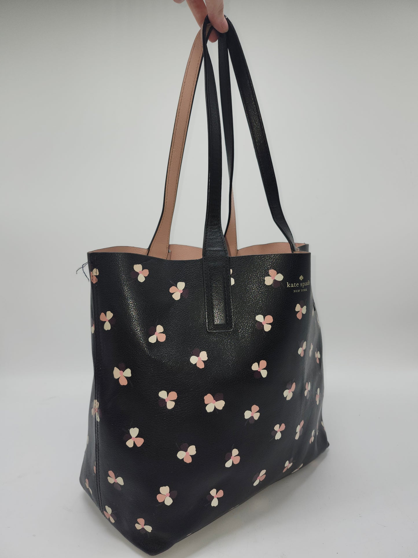 *Kate Spade* Floral Large Reversible Tote in Double-Faced Leather