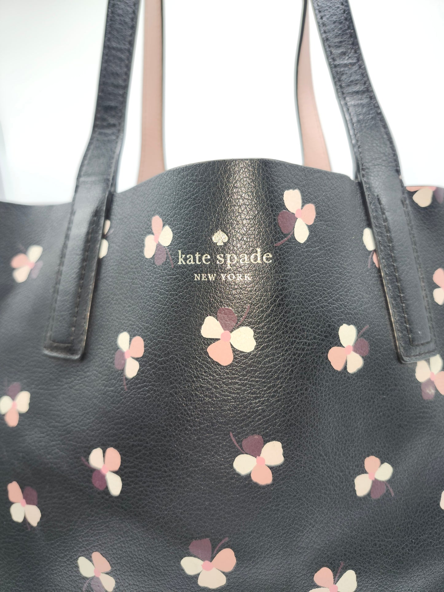 *Kate Spade* Floral Large Reversible Tote in Double-Faced Leather