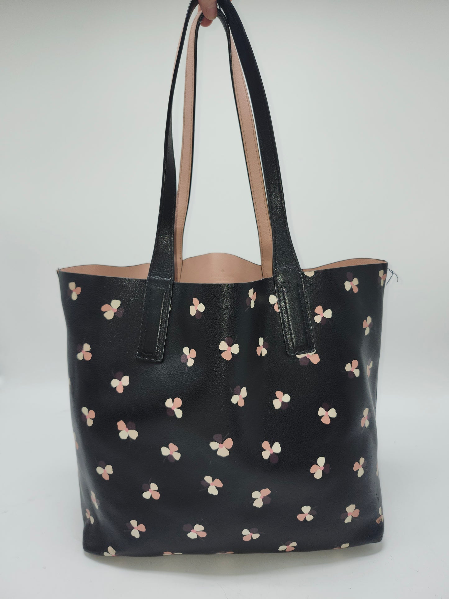 *Kate Spade* Floral Large Reversible Tote in Double-Faced Leather