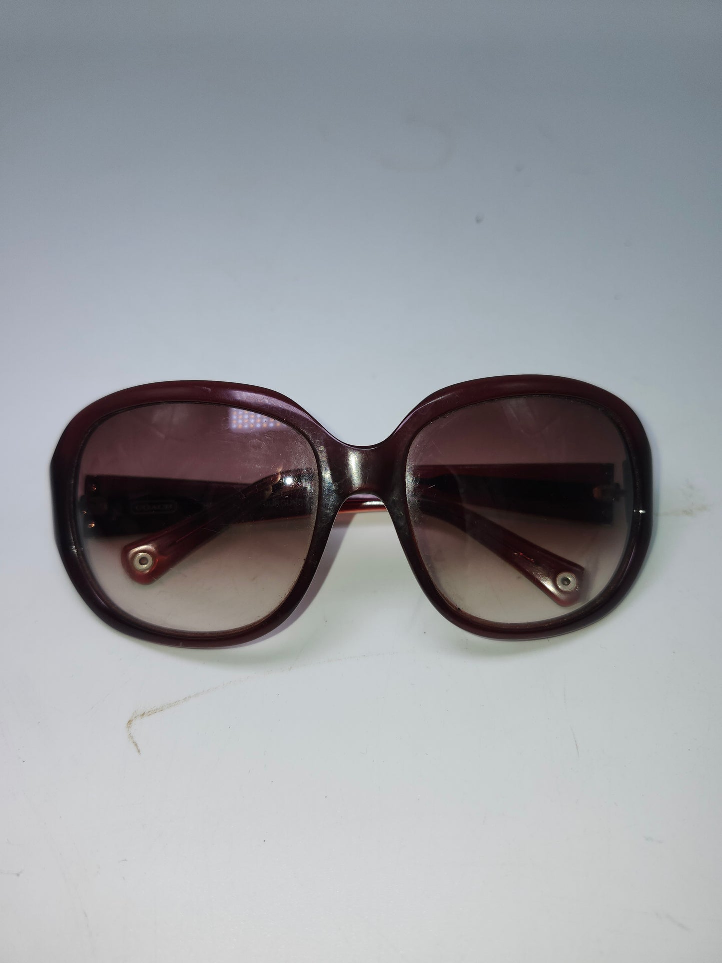 *Coach* Y2K "Heidi" Oversized Sunglasses in Burgundy