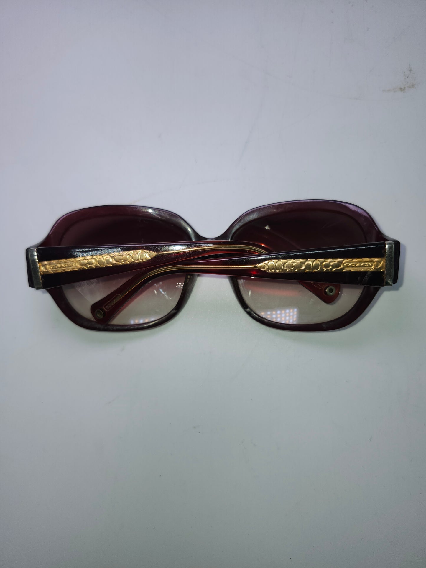 *Coach* Y2K "Heidi" Oversized Sunglasses in Burgundy