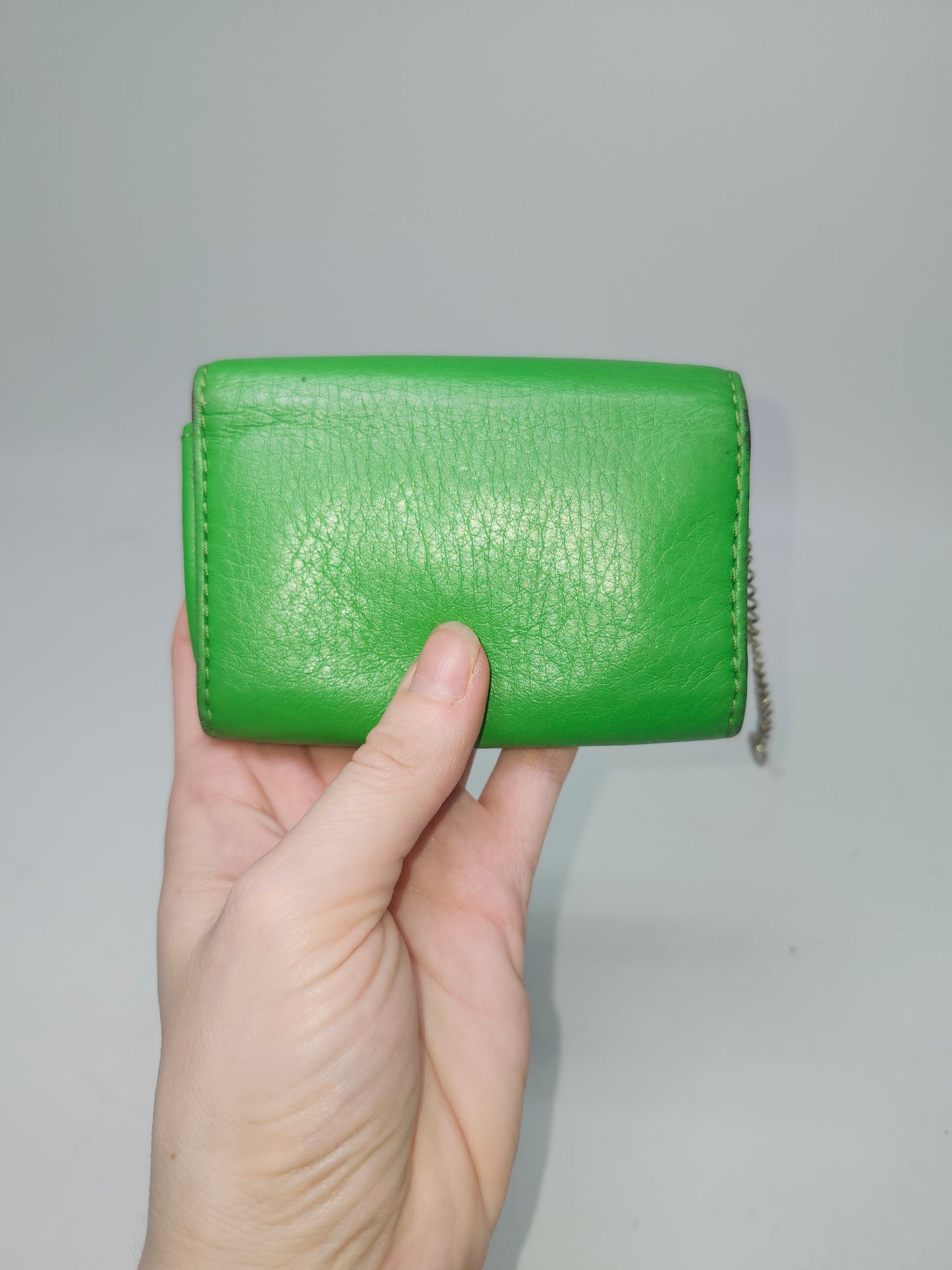 Michael Kors "Fulton" Palm Card Case in Neon Green