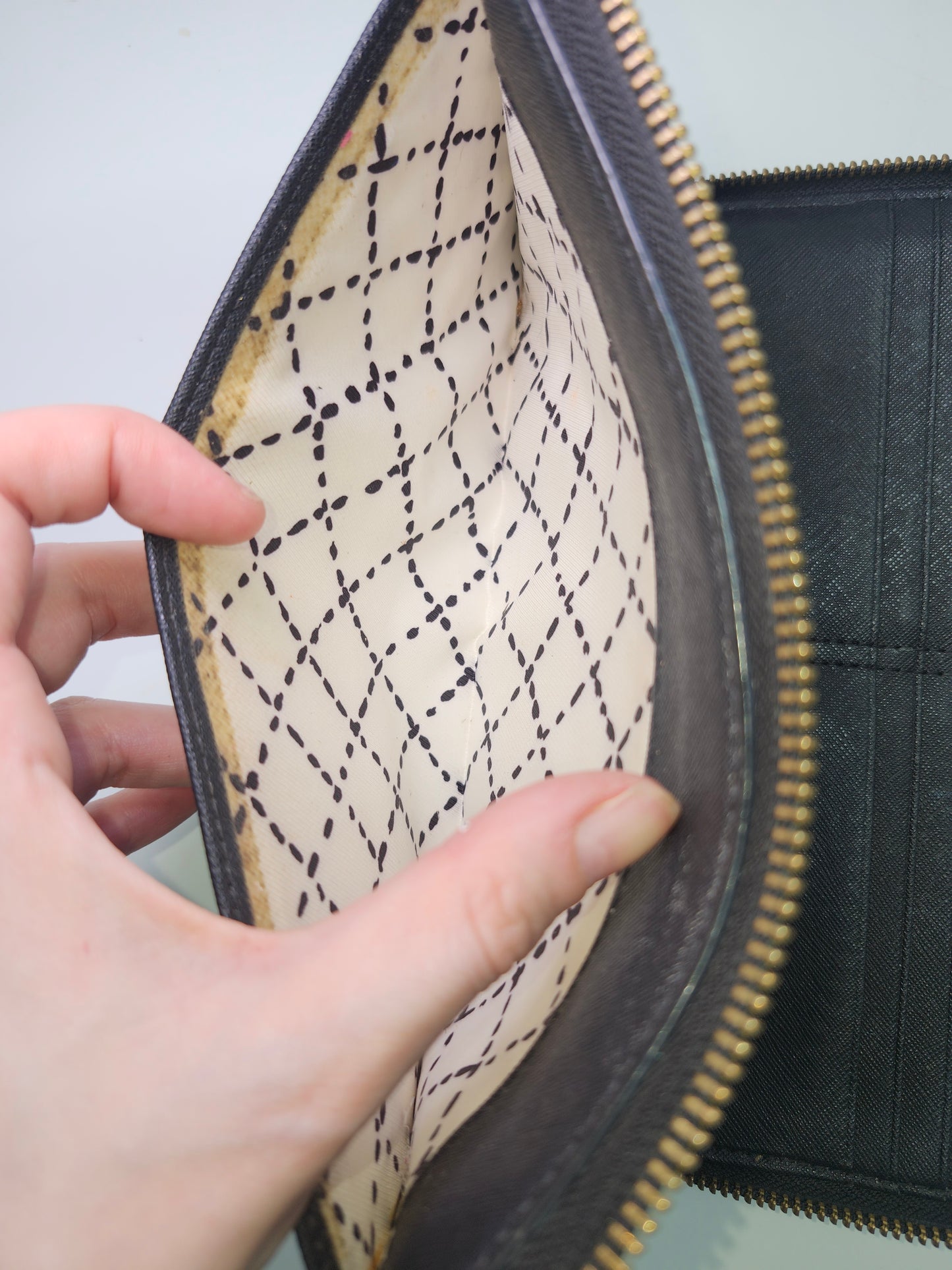 *Kate Spade* "Laurel Way" Leather Zip-Around Wallet in Black