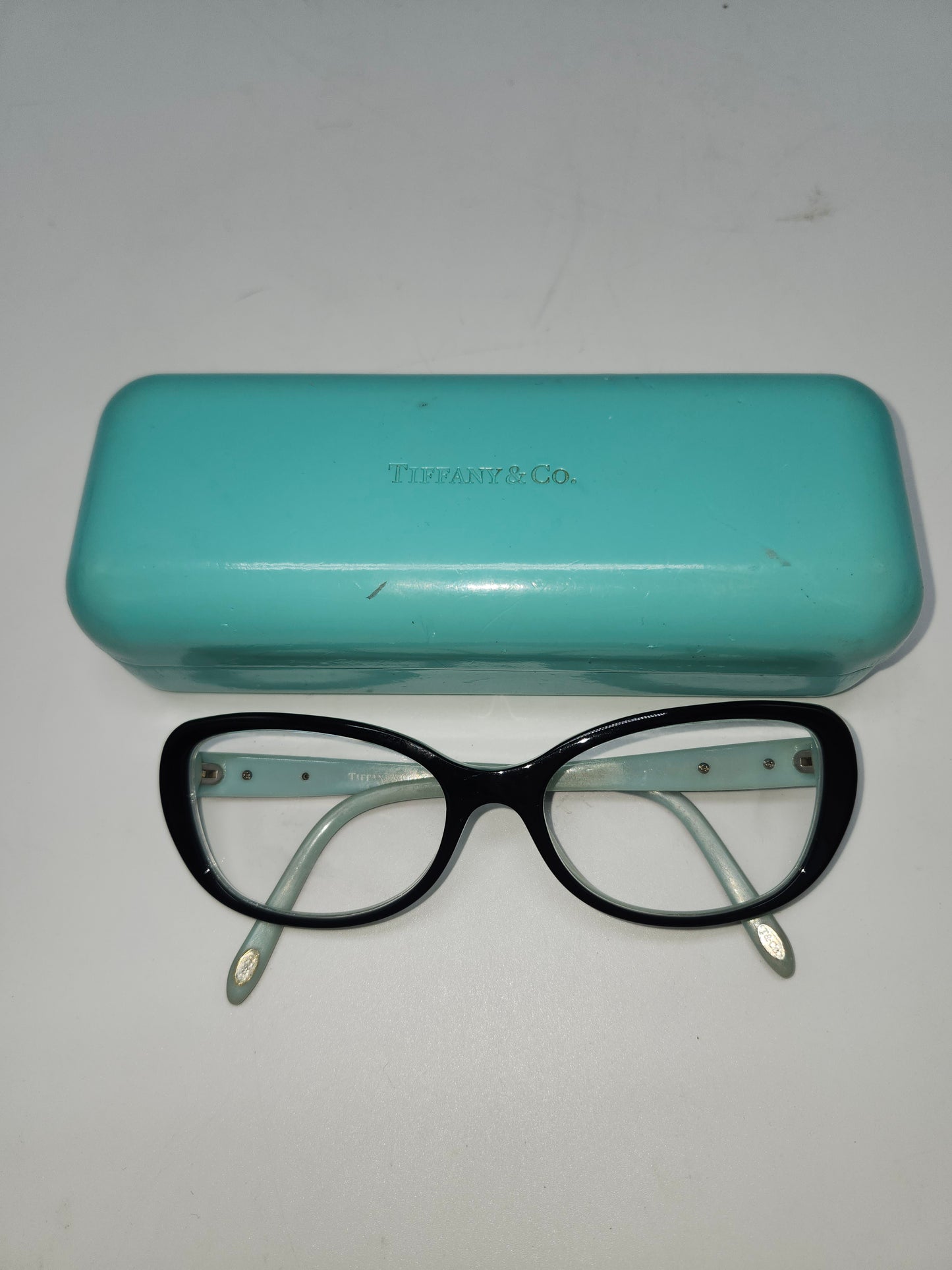 *Tiffany & Co* Eye Glasses Tiffany Blue & Black with Silver Hardware & Case