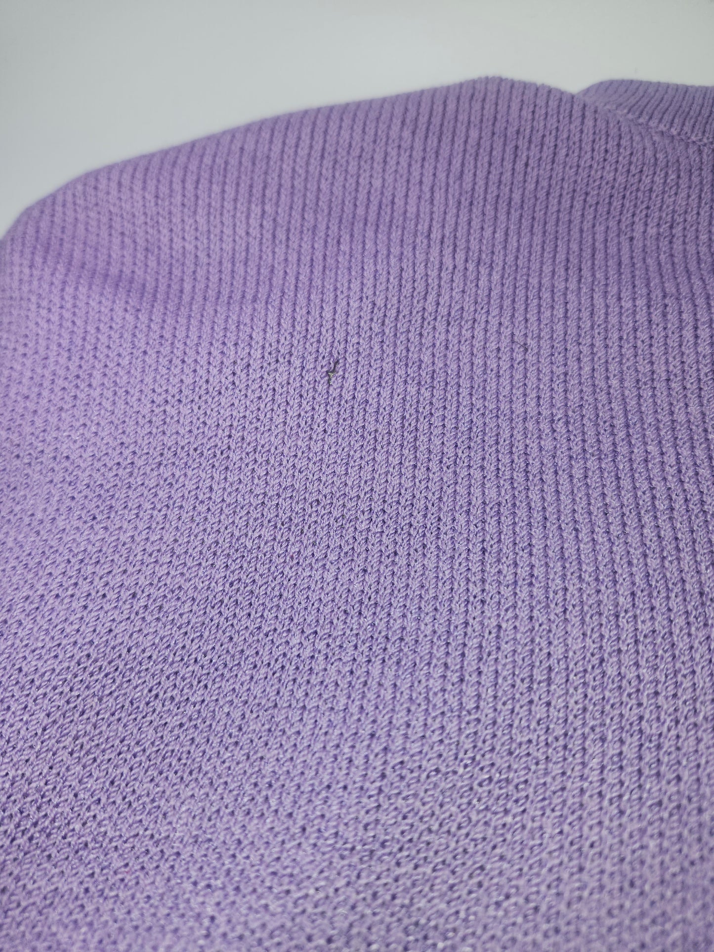 St. John Purple Knit Sweater with Logo Hardware Size 12