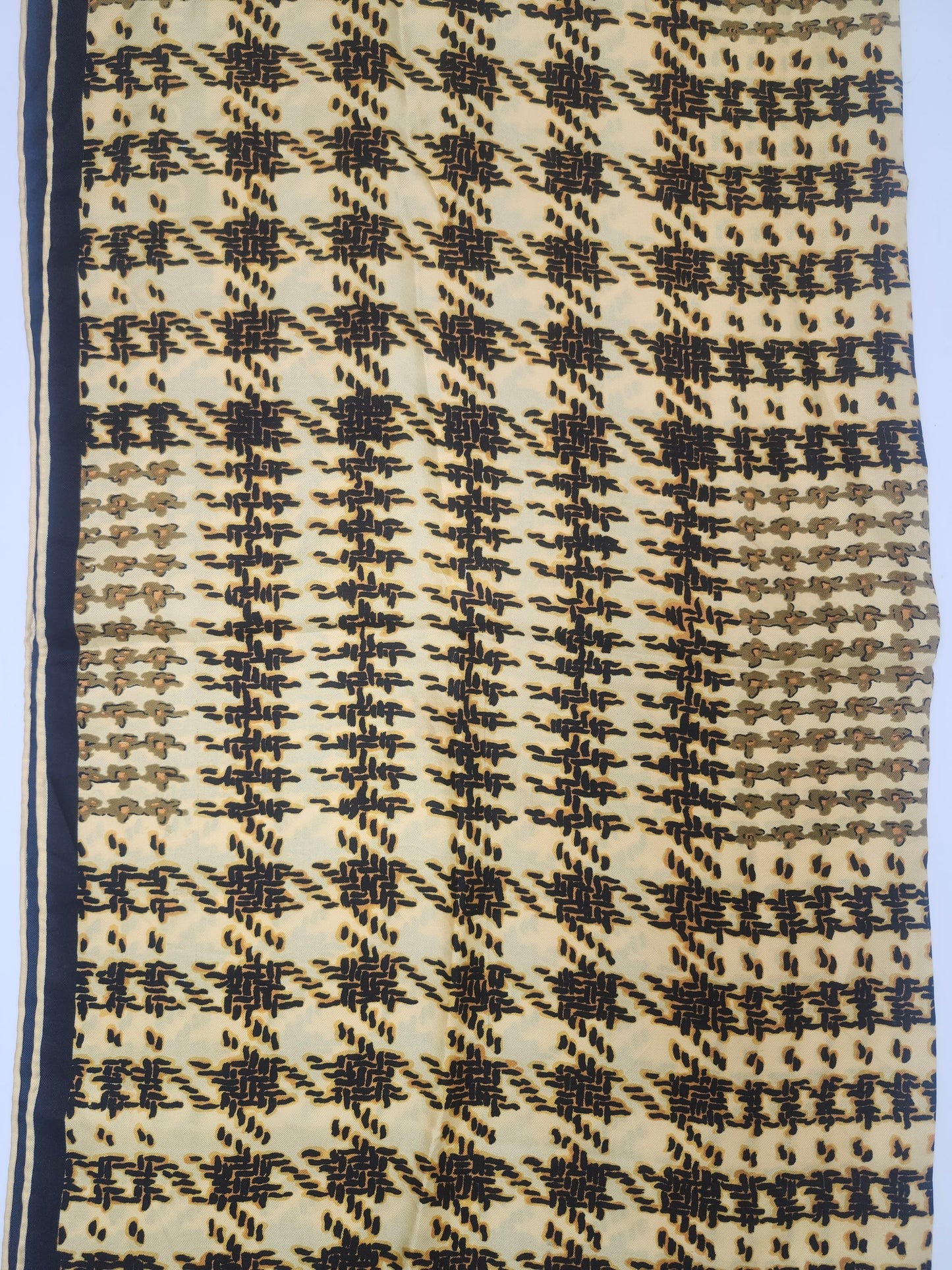 ~Rudi Gernreich~ XL Houndstooth Print Silk Scarf