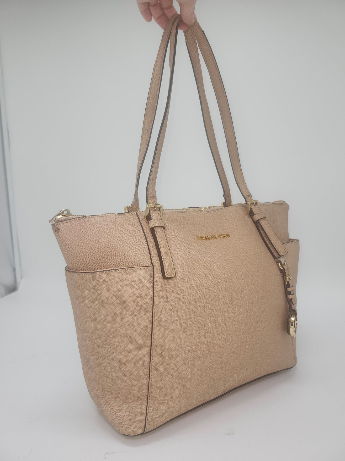 -Michael Kors- "Jet Set" Tote in Saffiano Leather