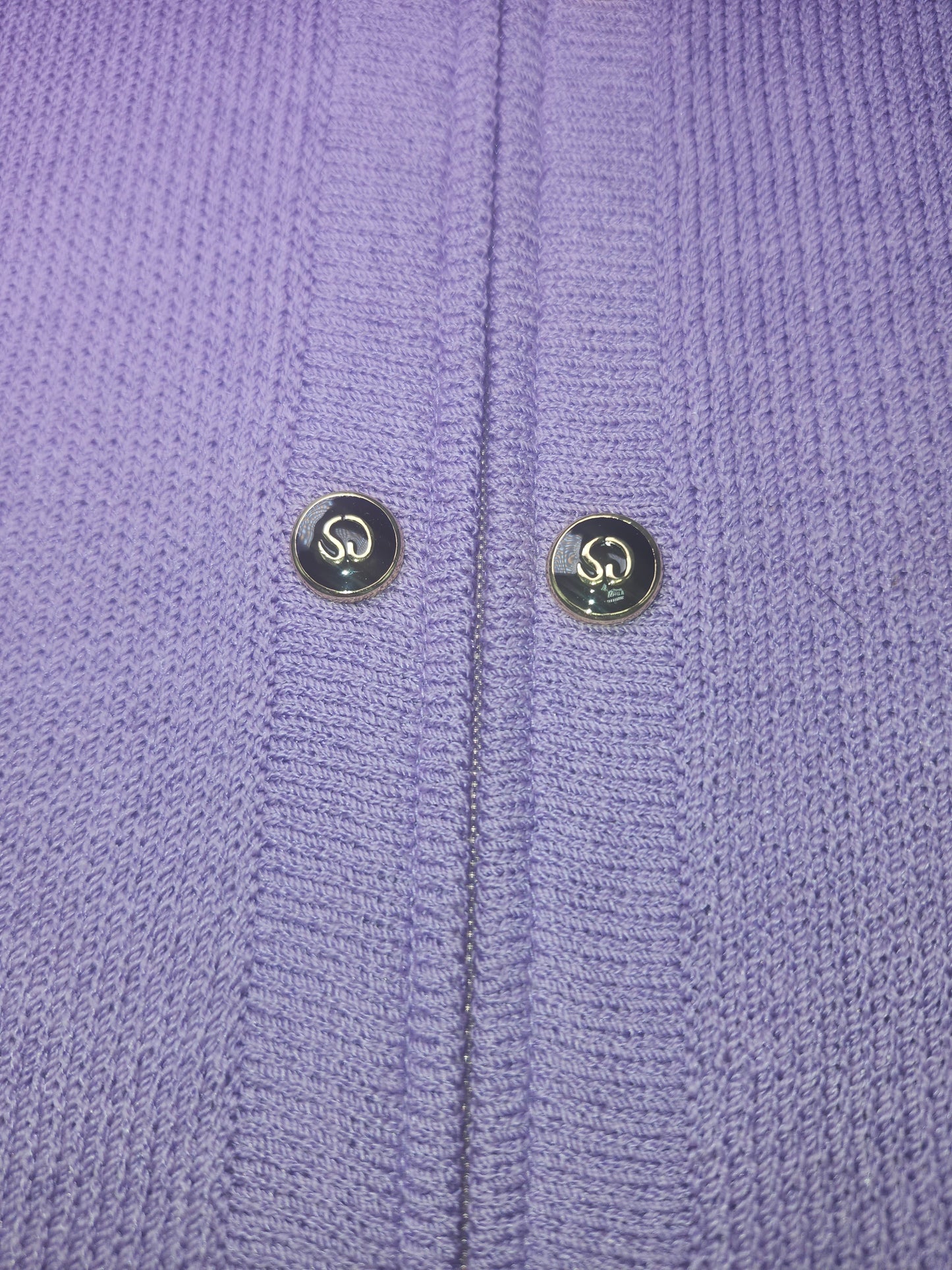 St. John Purple Knit Sweater with Logo Hardware Size 12