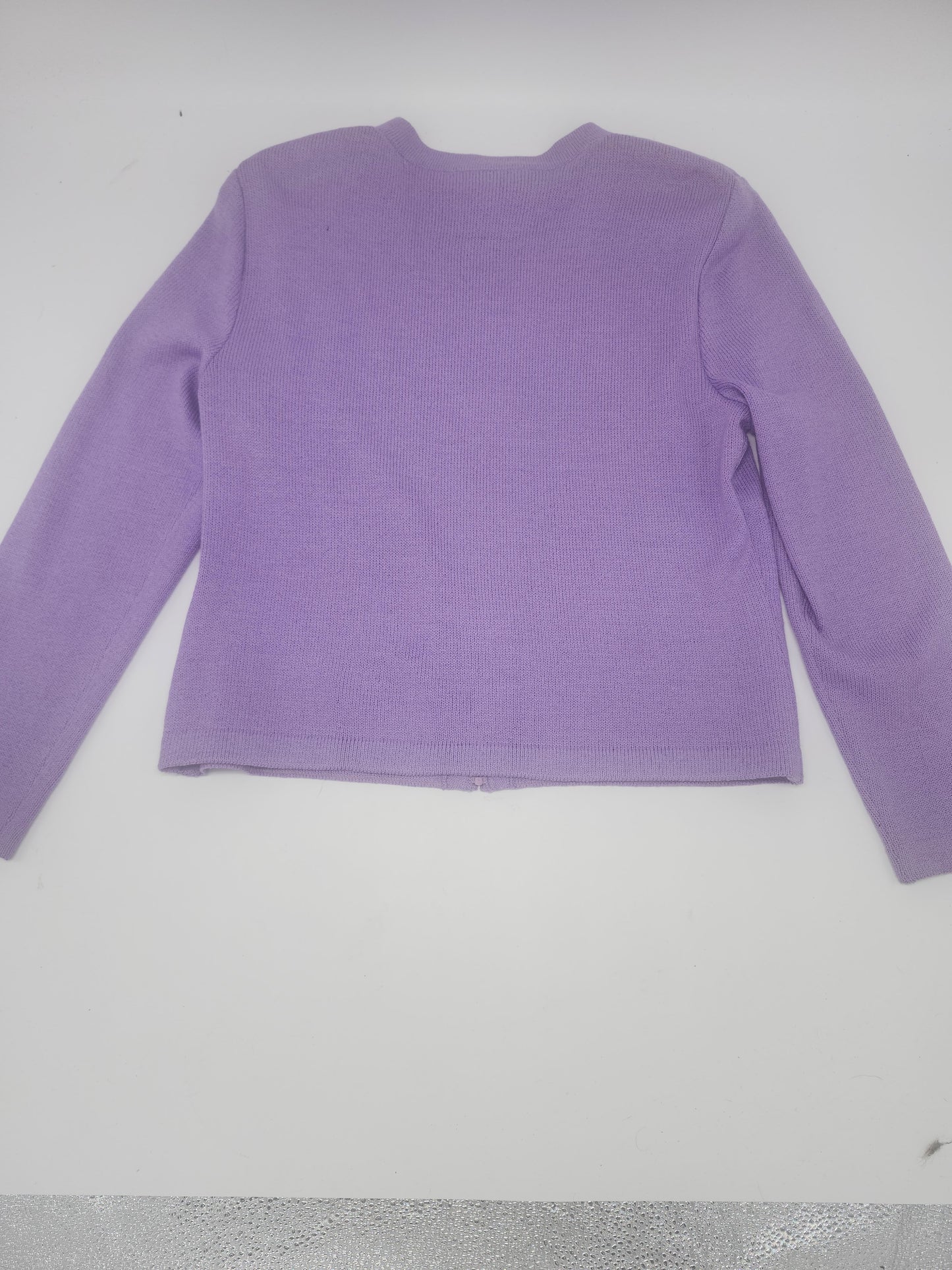 St. John Purple Knit Sweater with Logo Hardware Size 12
