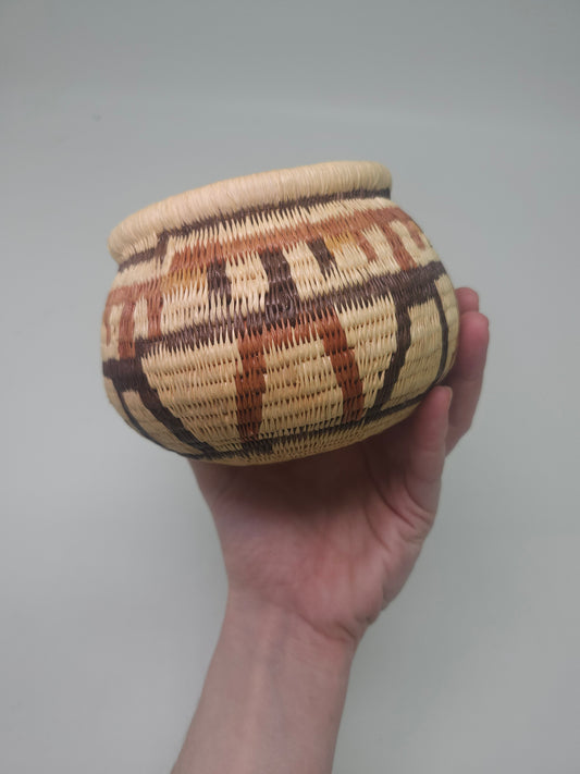 ~Native American Style~ Woven Tribal Print Basket
