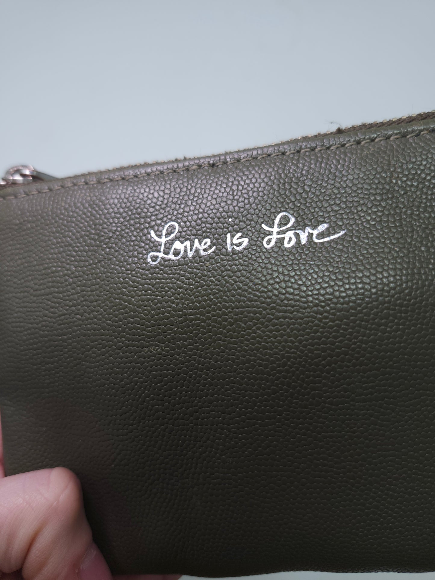 Rebecca Minkoff "Love is Love" Pebbled Leather Pouch / Wallet