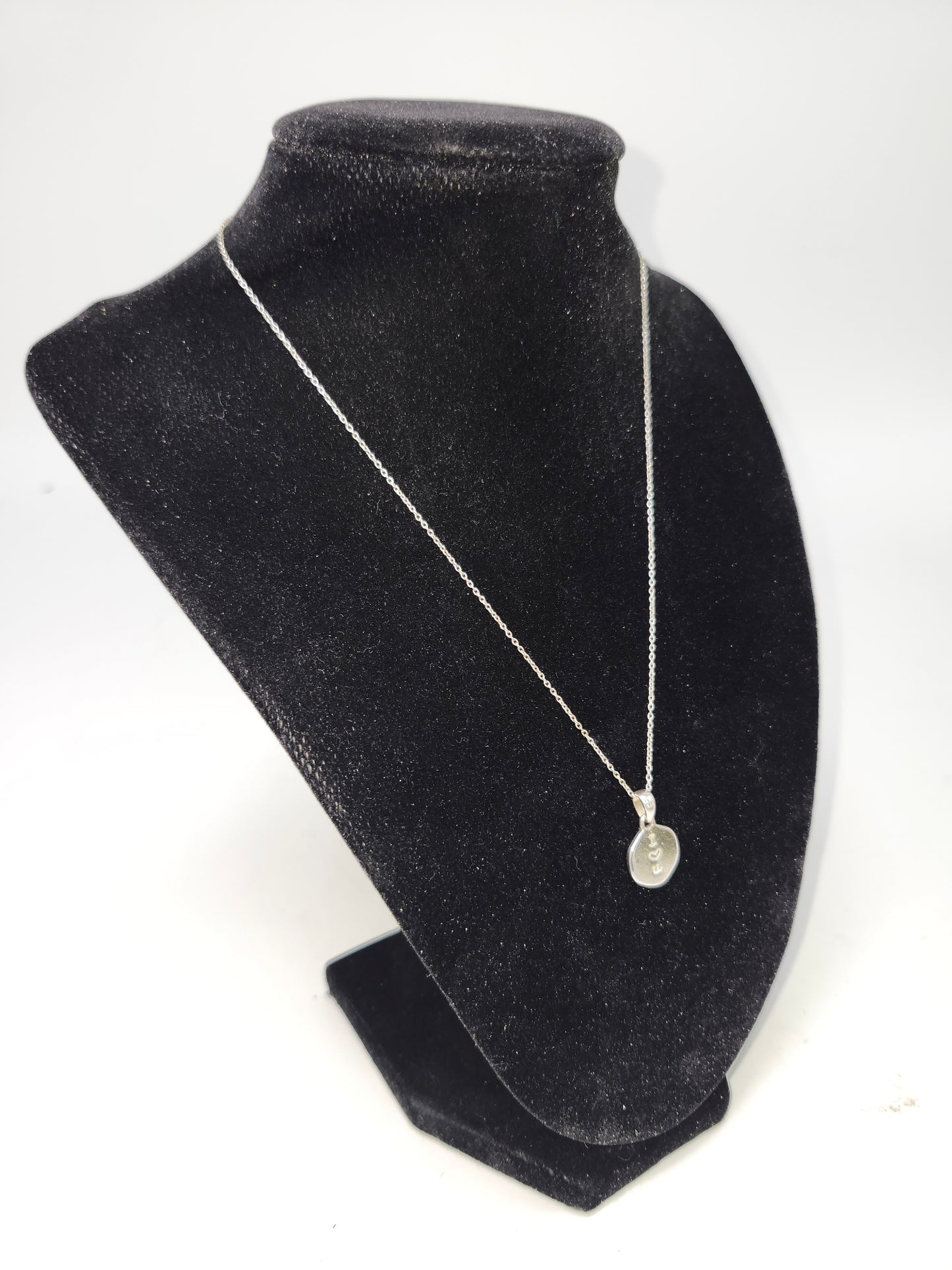 *925 Sterling* "Sisters + I Heart You" Engraved Pendant & Chain Necklace