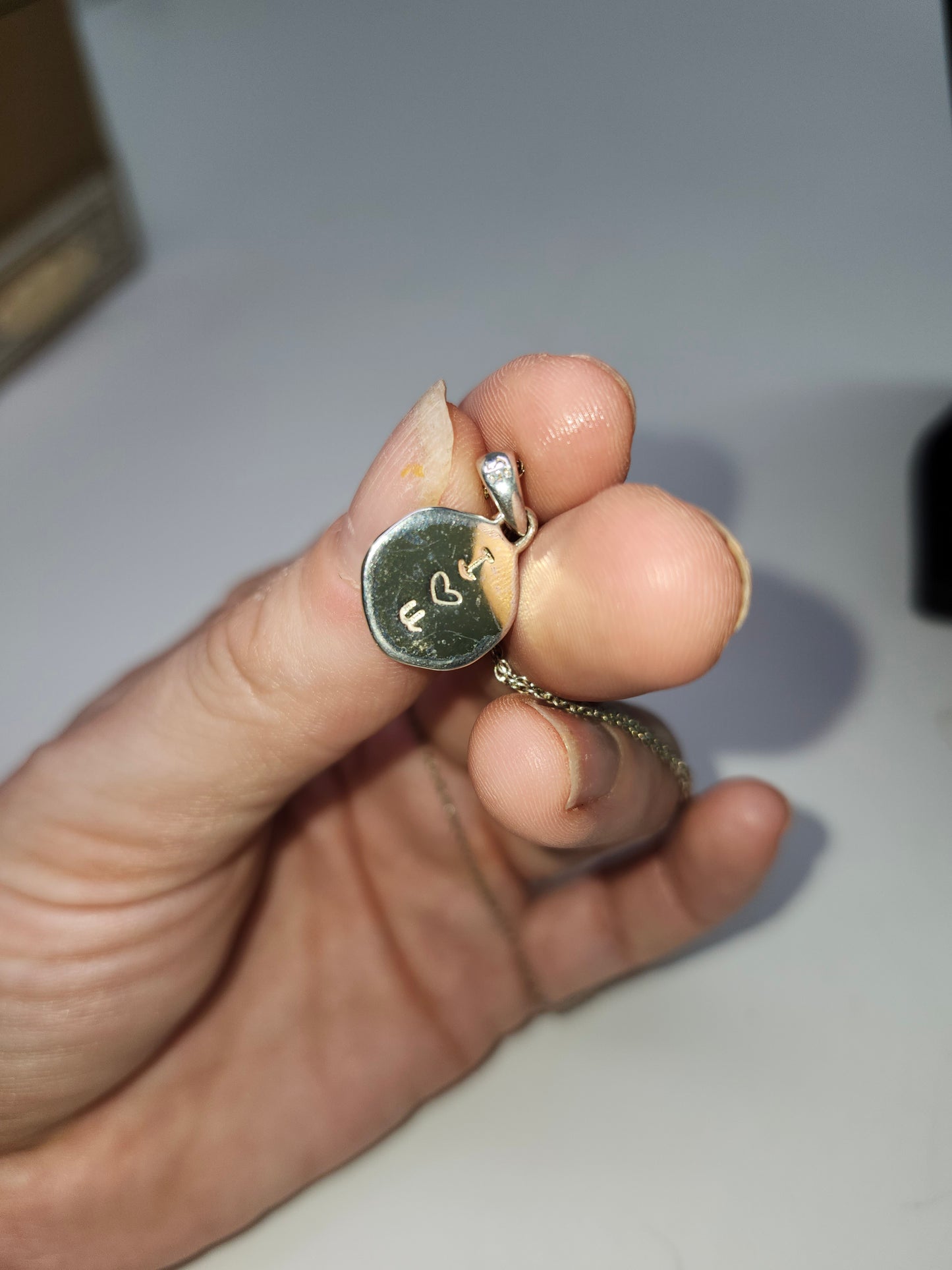 *925 Sterling* "Sisters + I Heart You" Engraved Pendant & Chain Necklace