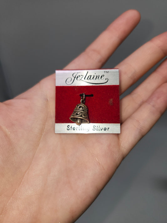 *925 Sterling* Filigree Ringing Bell Charm