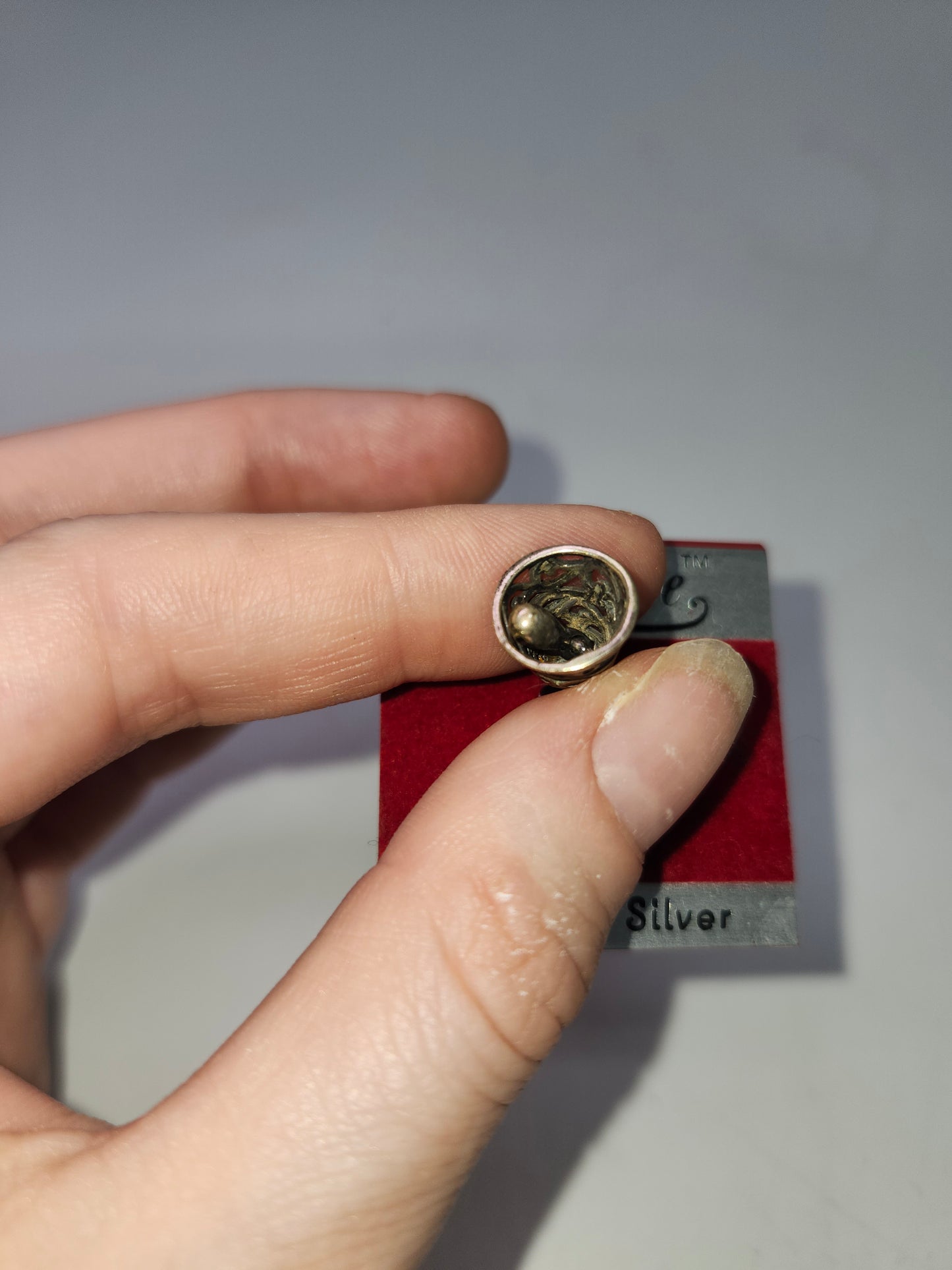 *925 Sterling* Filigree Ringing Bell Charm