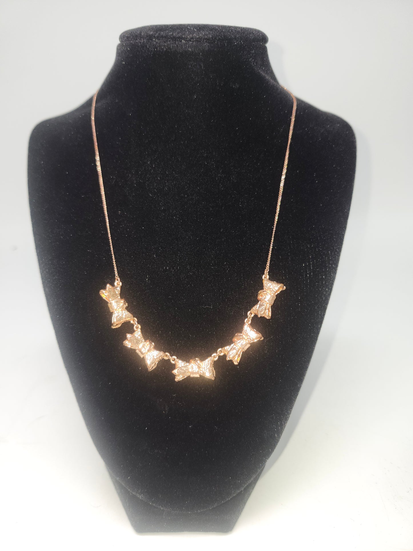 Marc Jacobs Gold Plated Bow Statement Necklace