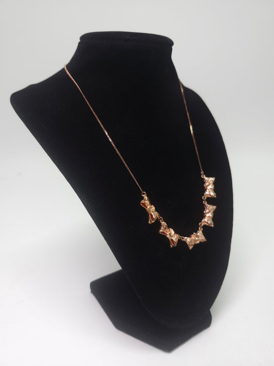 Marc Jacobs Gold Plated Bow Statement Necklace