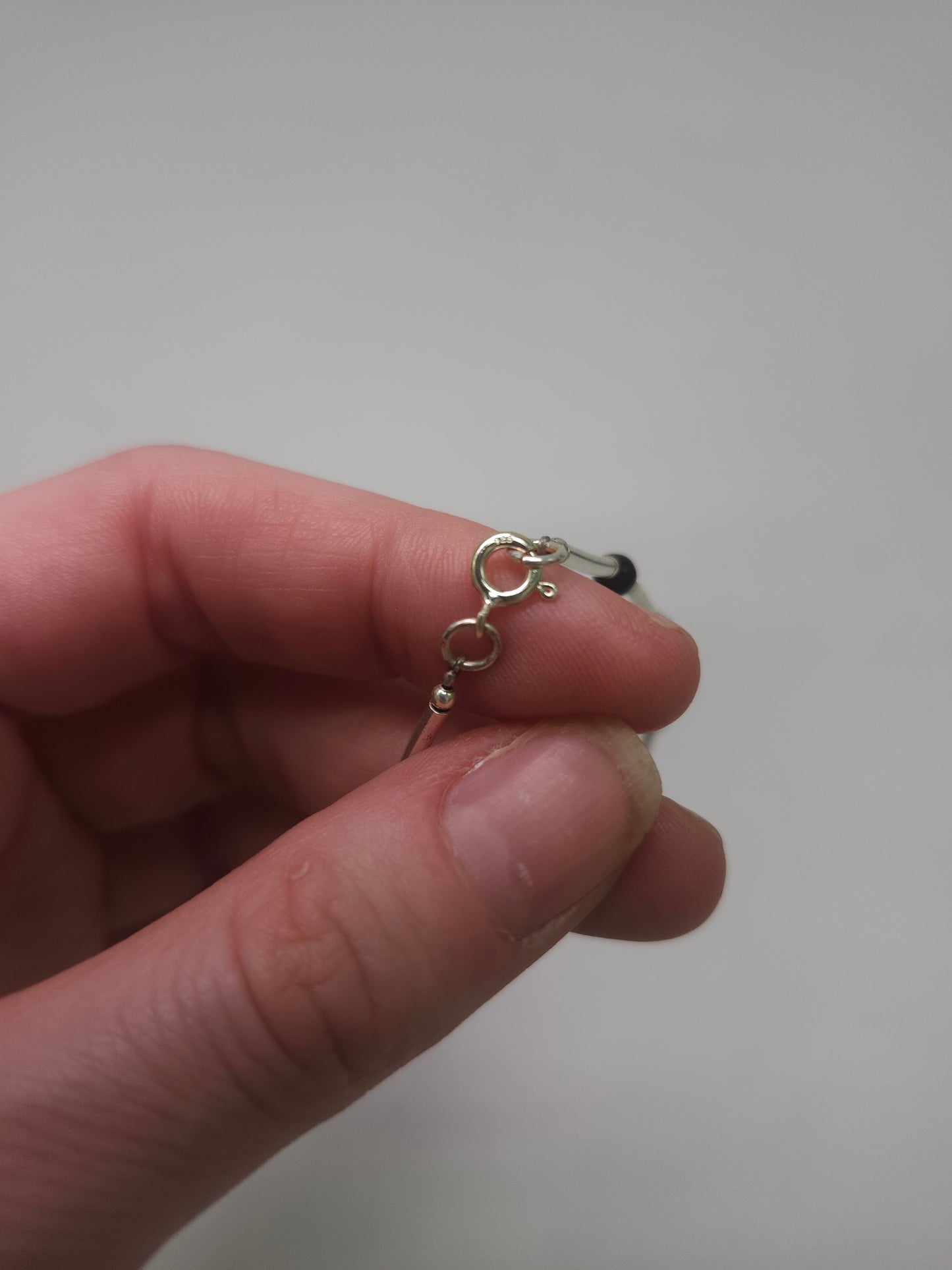 *925 Liquid Sterling* & Onyx Beaded Bracelet