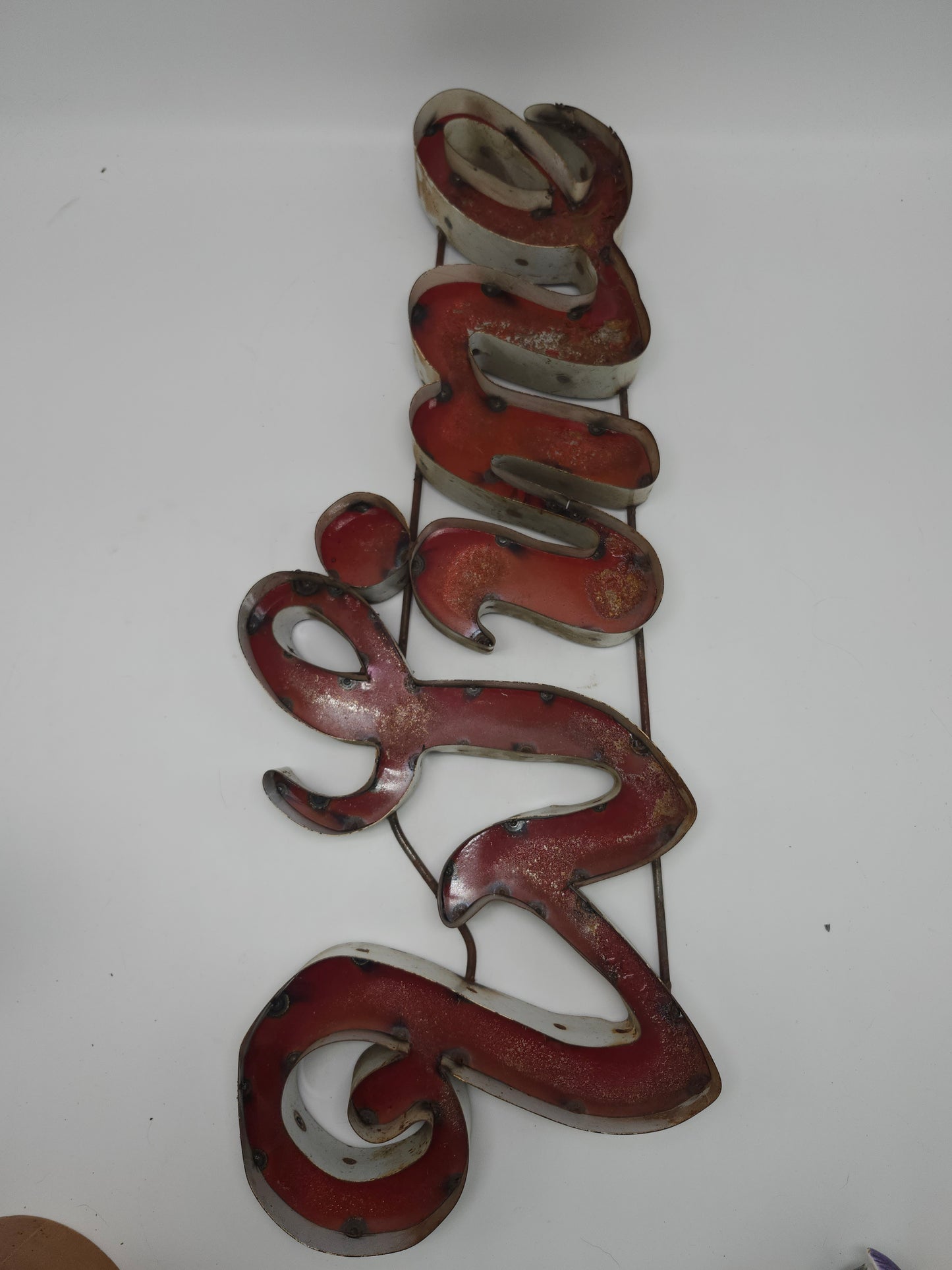*Antique* "Wine" Metal Store Sign