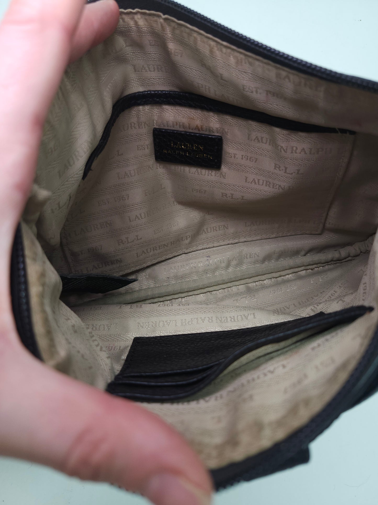 *Ralph Lauren* "Lauren" Black Crossbody Bag