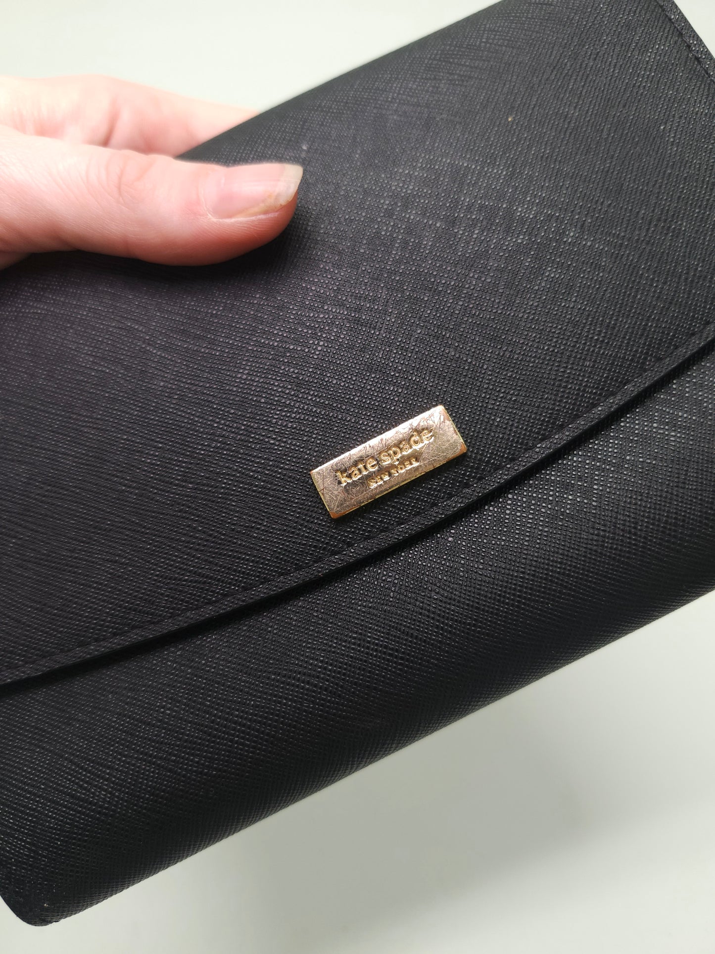 *Kate Spade* "Laurel Way Winni" Black Crossbody Bag with Gold Hardware