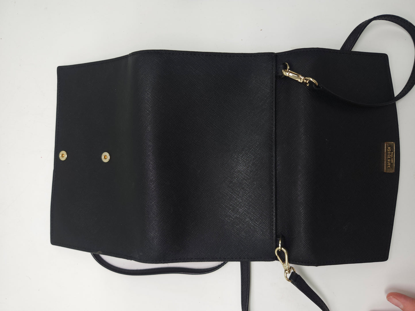 *Kate Spade* "Laurel Way Winni" Black Crossbody Bag with Gold Hardware