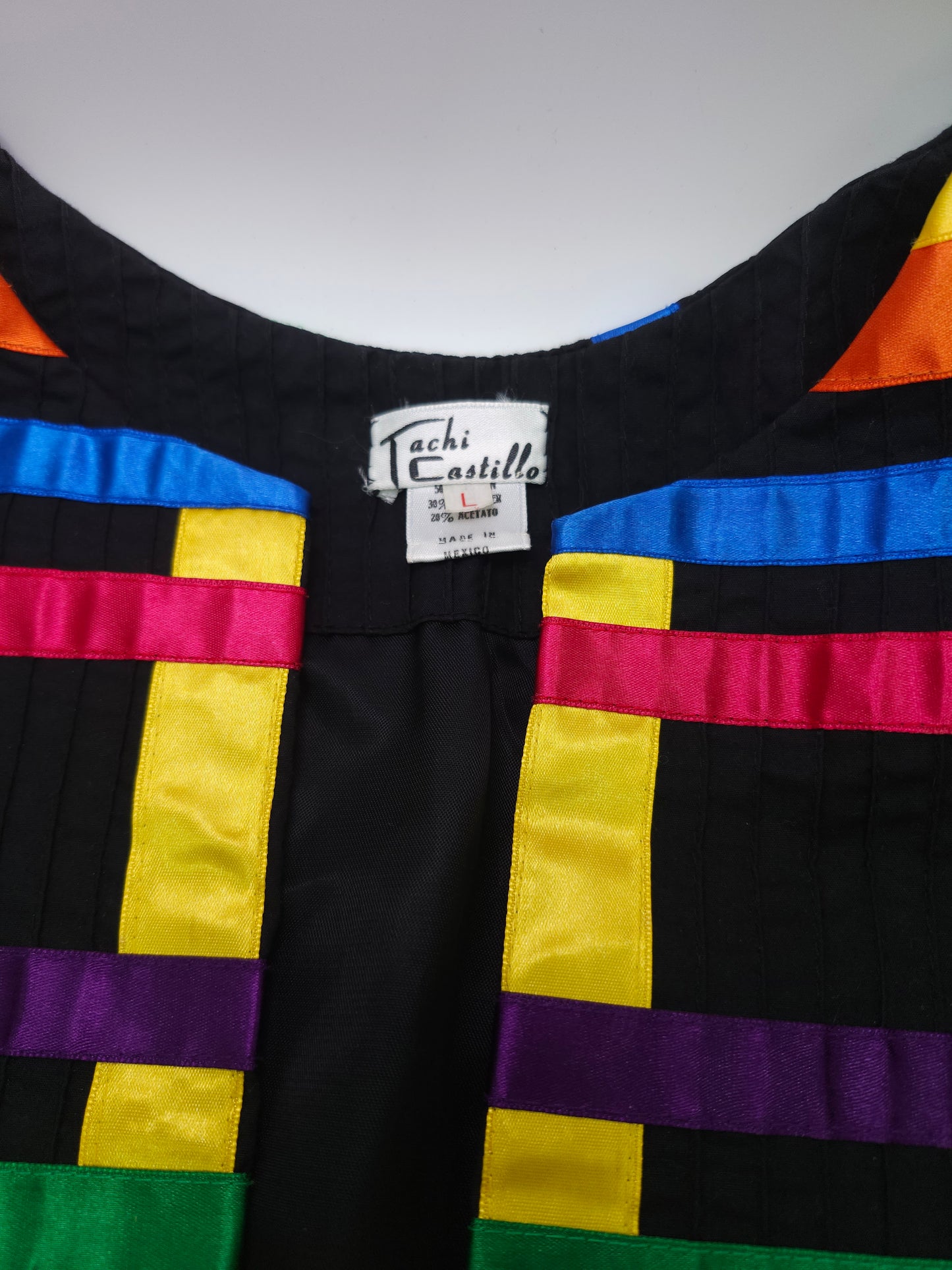 Tachi Castillo Rainbow Ribbon Jacket Size Large