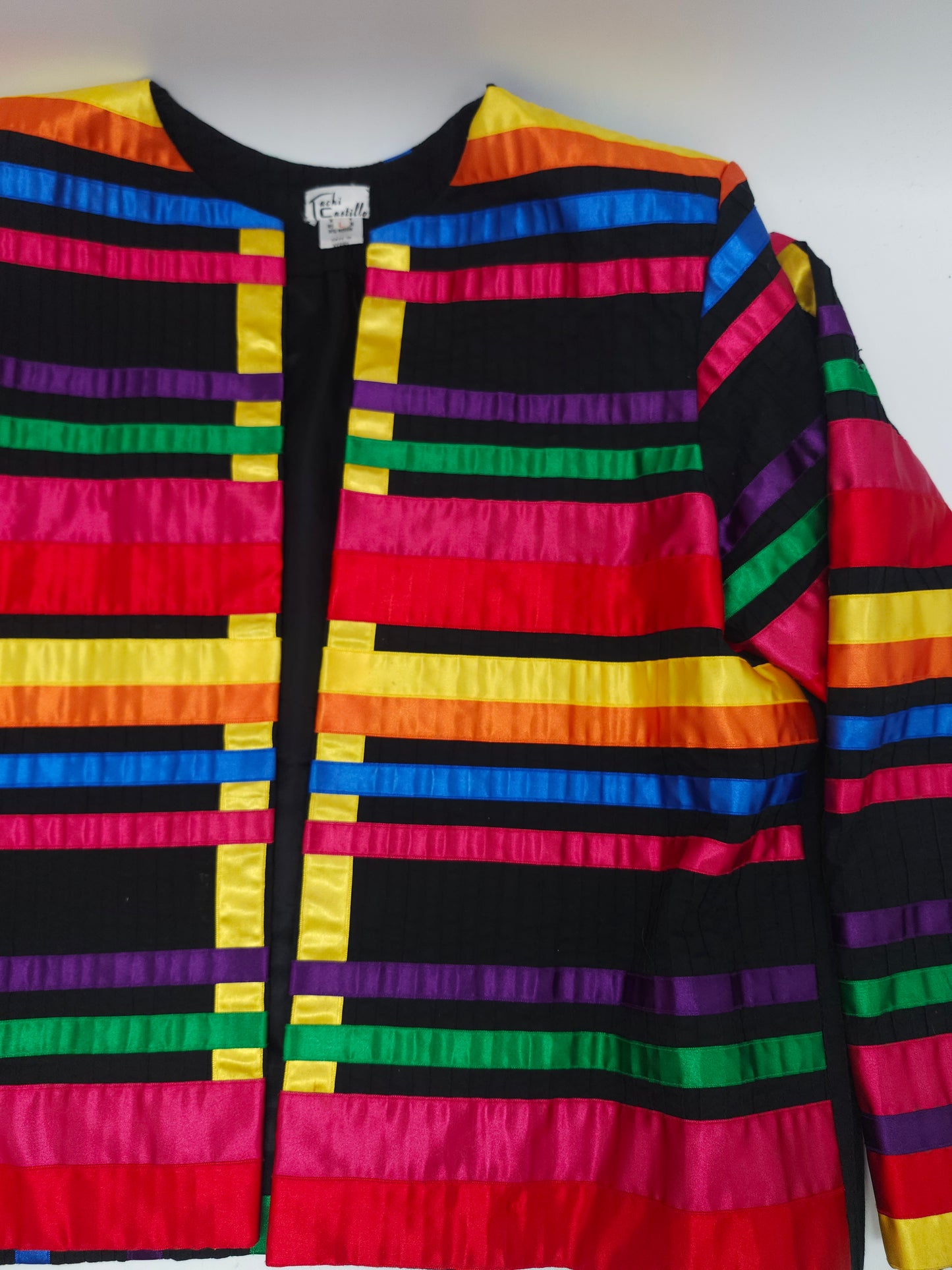 Tachi Castillo Rainbow Ribbon Jacket Size Large