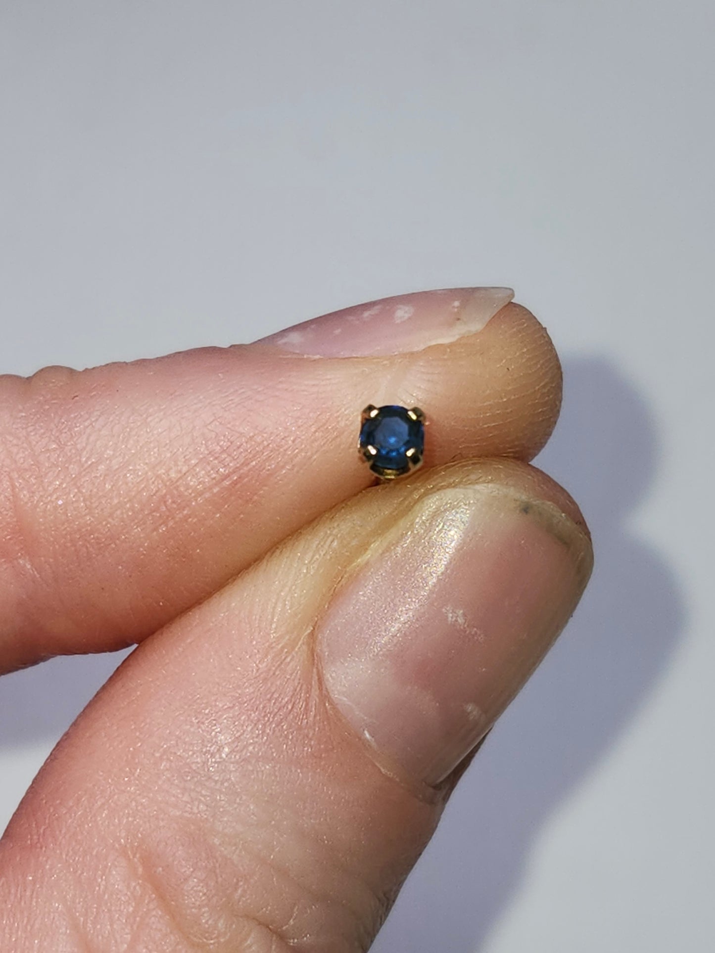 14K Gold & Sapphire Stud Earrings