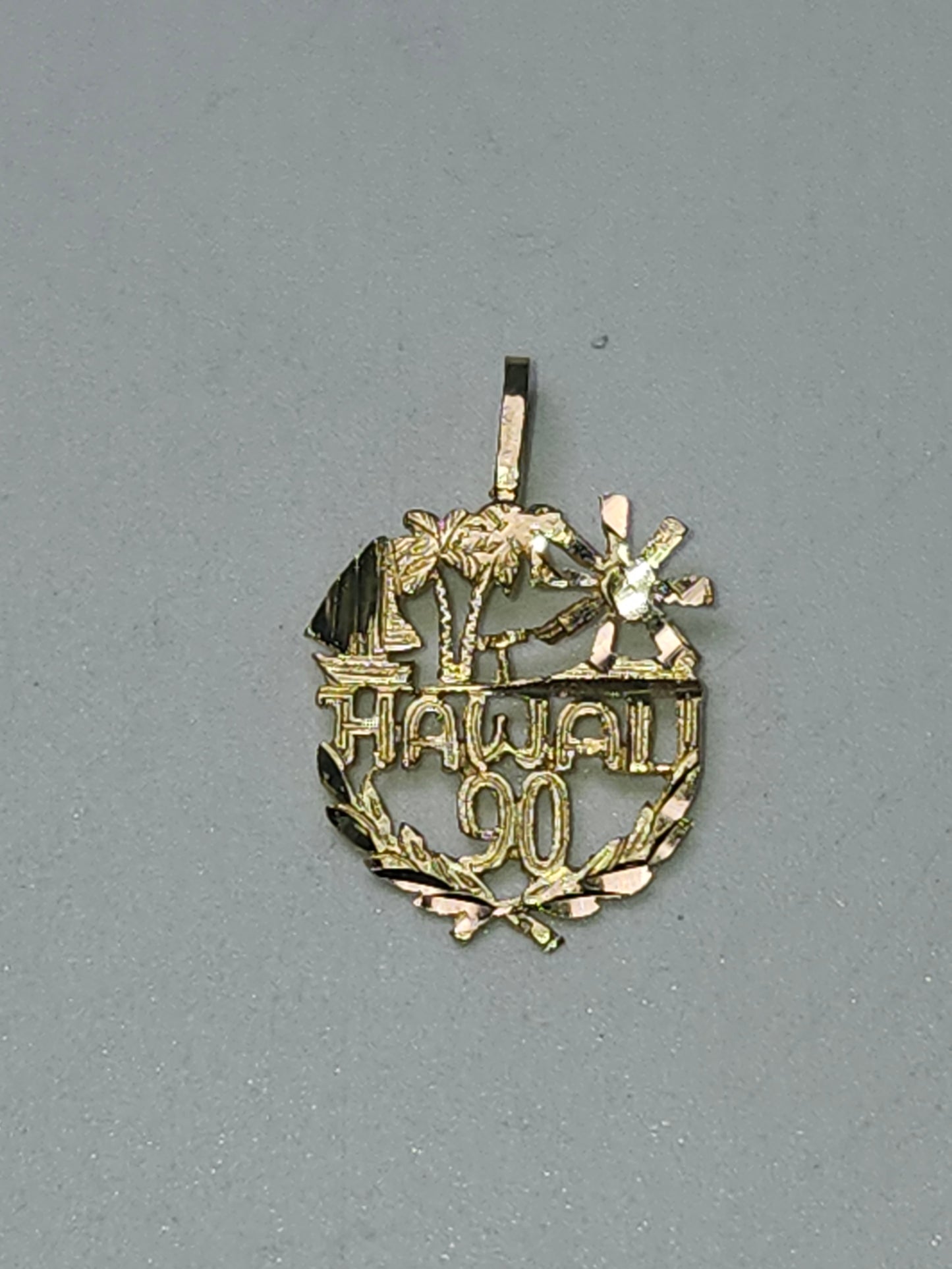 14K Gold "Hawaii 90" Charm