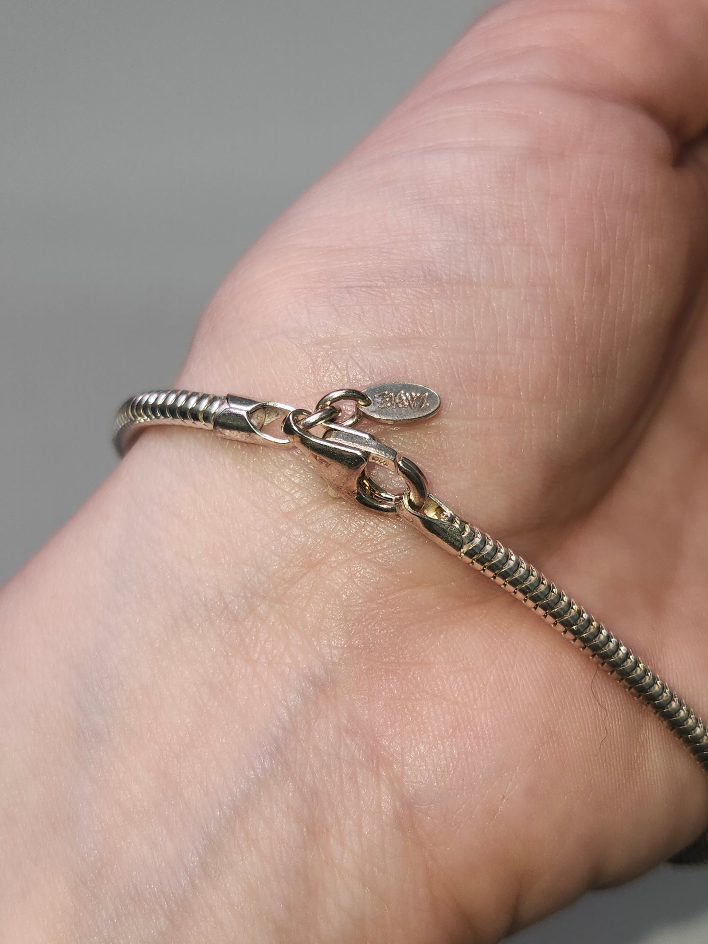 ~925~ Sterling Pandora Dupe Bracelet with Sterling Cupcake Charm by Zable
