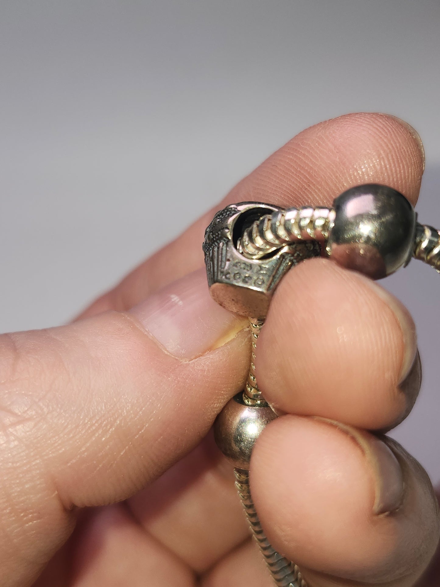 ~925~ Sterling Pandora Dupe Bracelet with Sterling Cupcake Charm by Zable