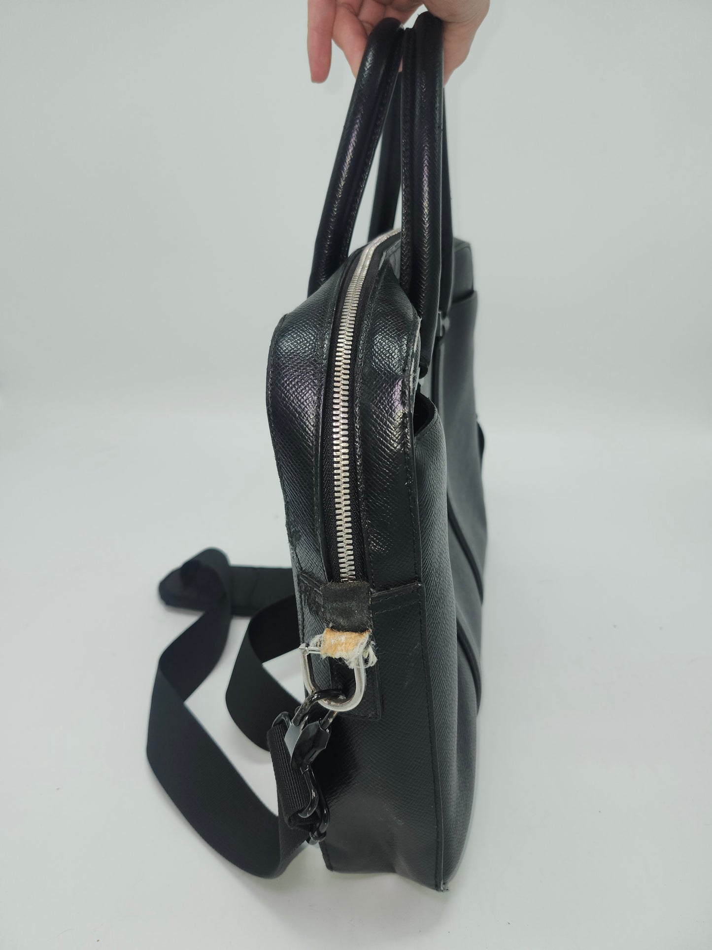 Hugo Boss Black Leather Laptop Case