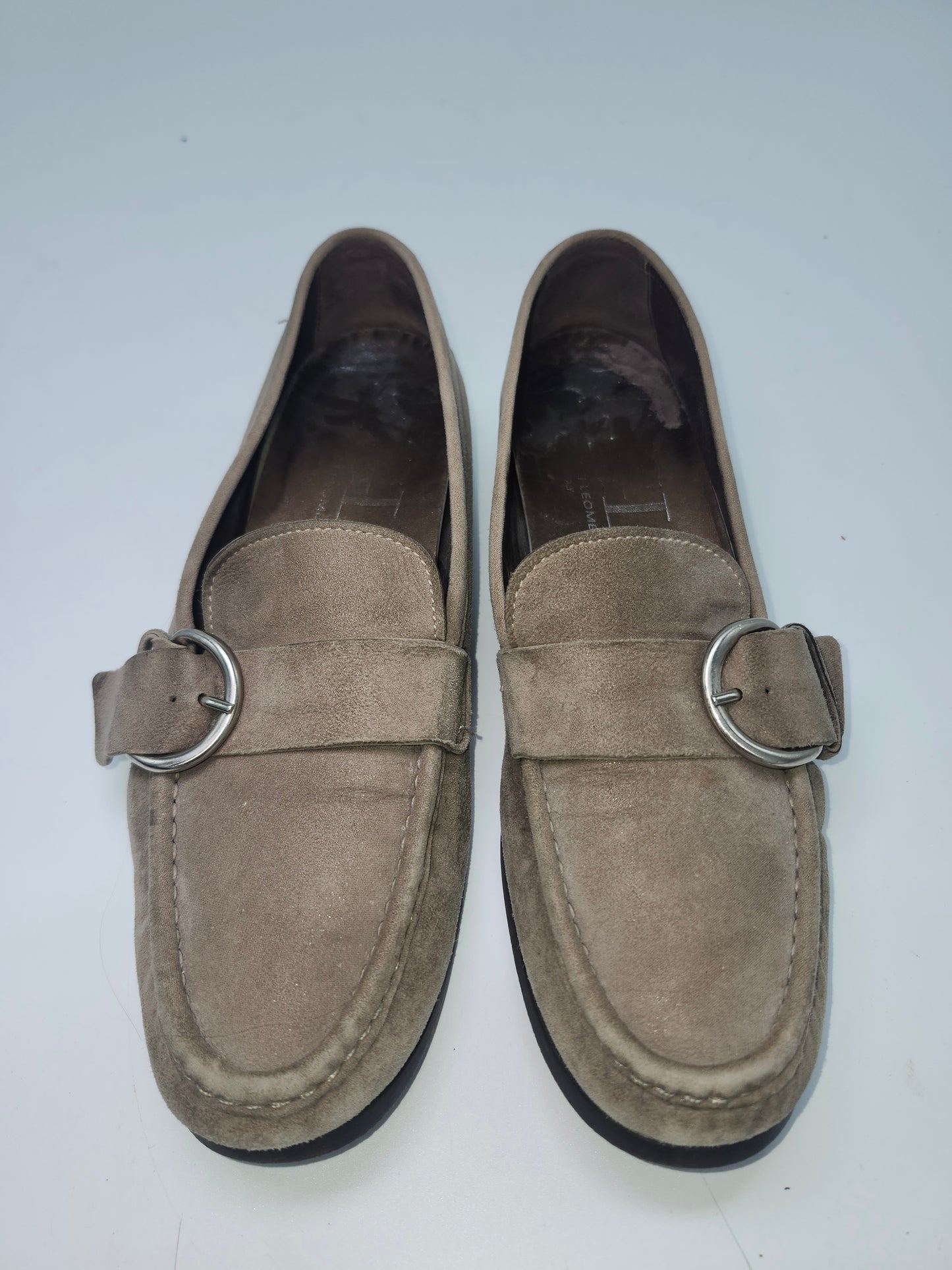 AGL Attilio Giusti Leombruni Grey Suede Loafers Size 39