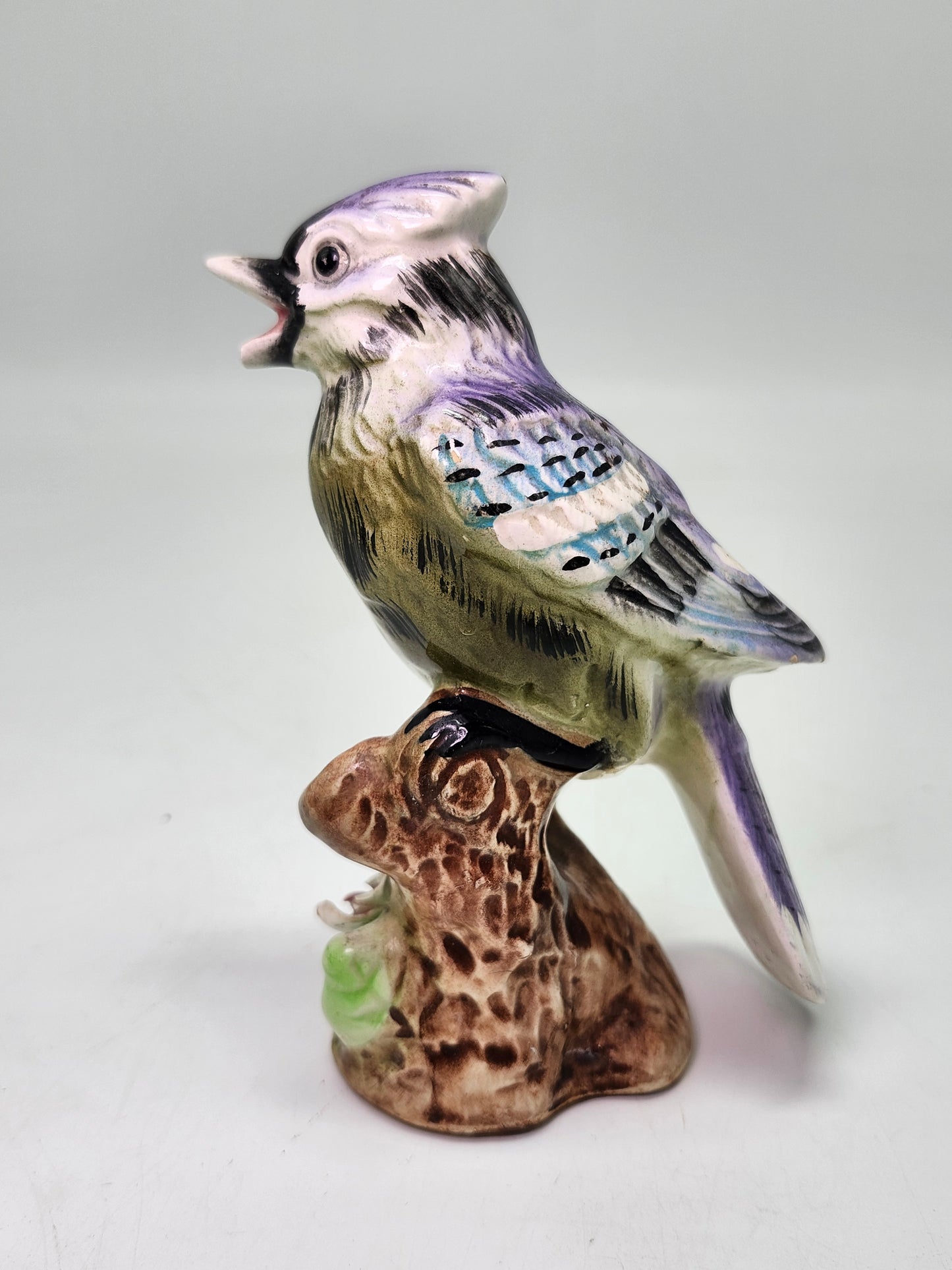 Japanese Vintage Porcelain Blue Jay Figurine