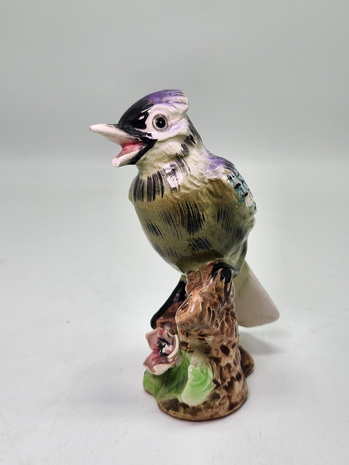 Japanese Vintage Porcelain Blue Jay Figurine