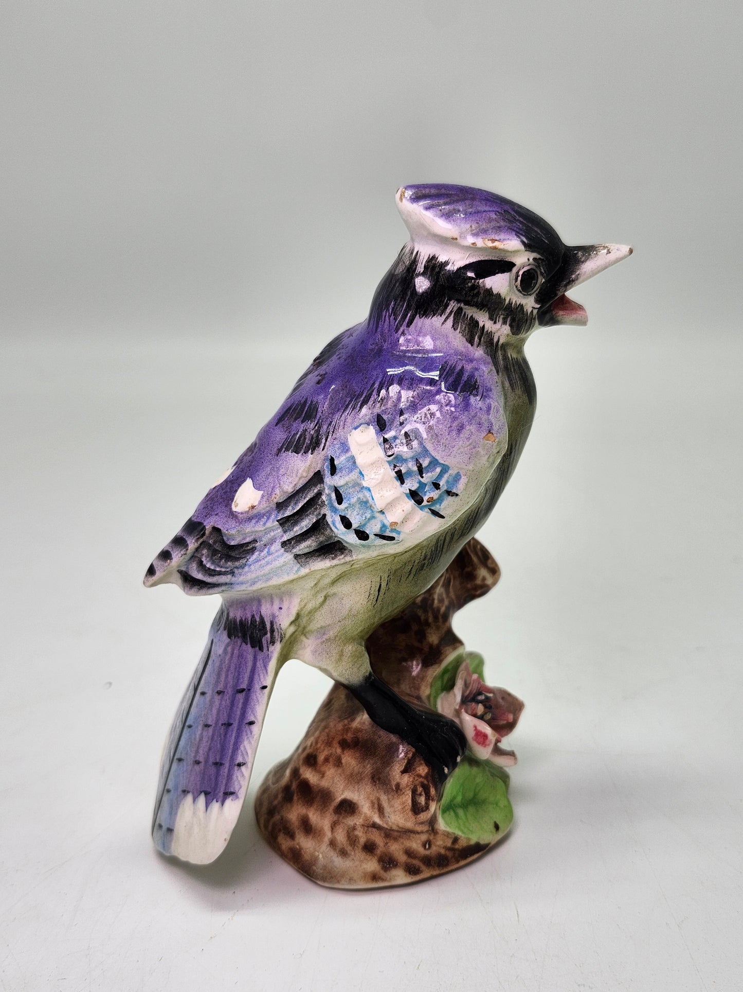 Japanese Vintage Porcelain Blue Jay Figurine