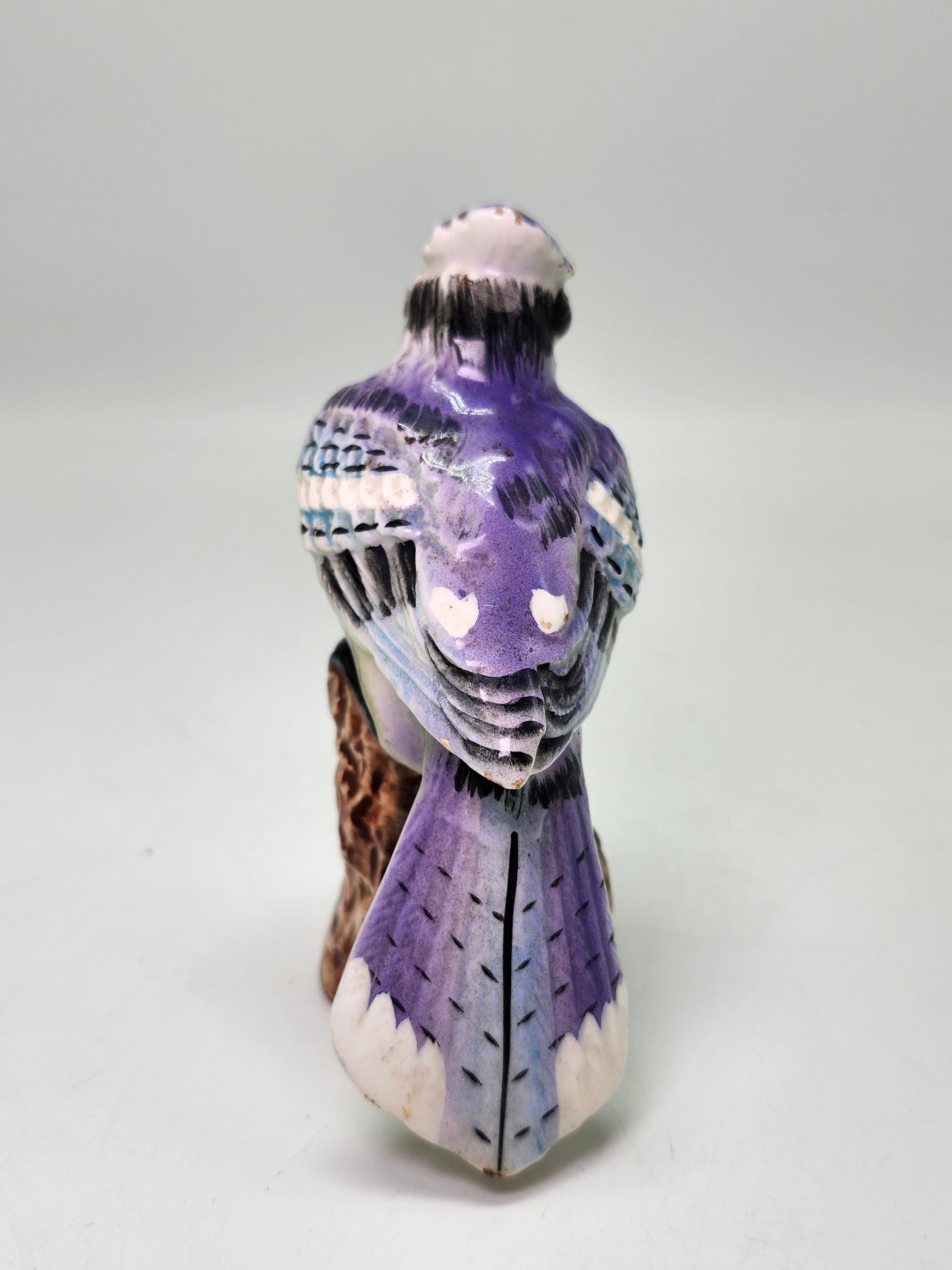 Japanese Vintage Porcelain Blue Jay Figurine