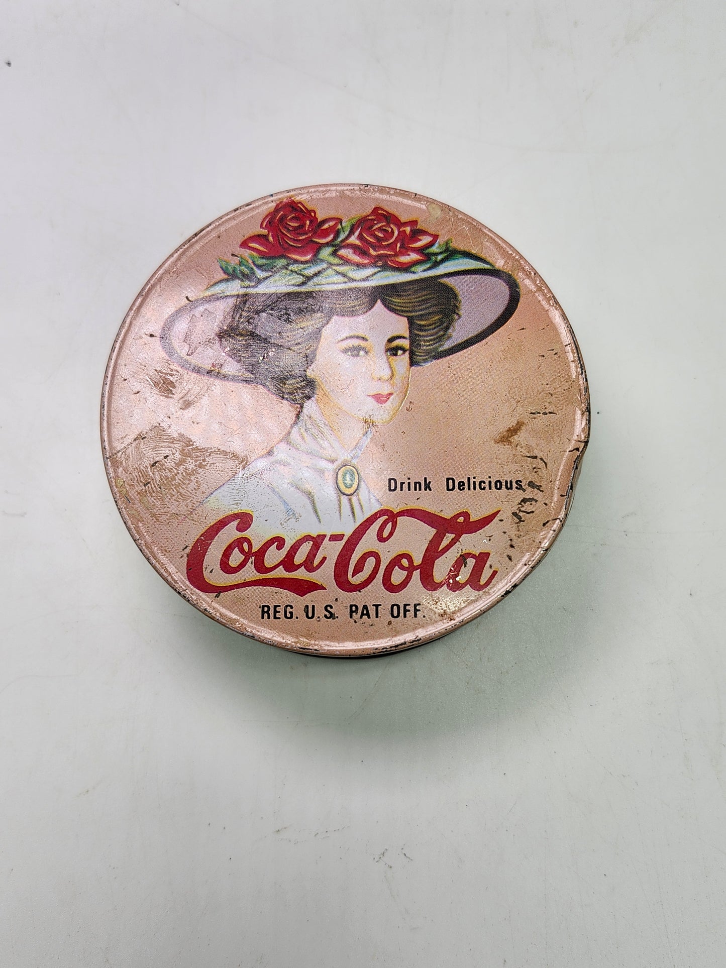 Coca Cola Vintage Pink Advertisement Tin