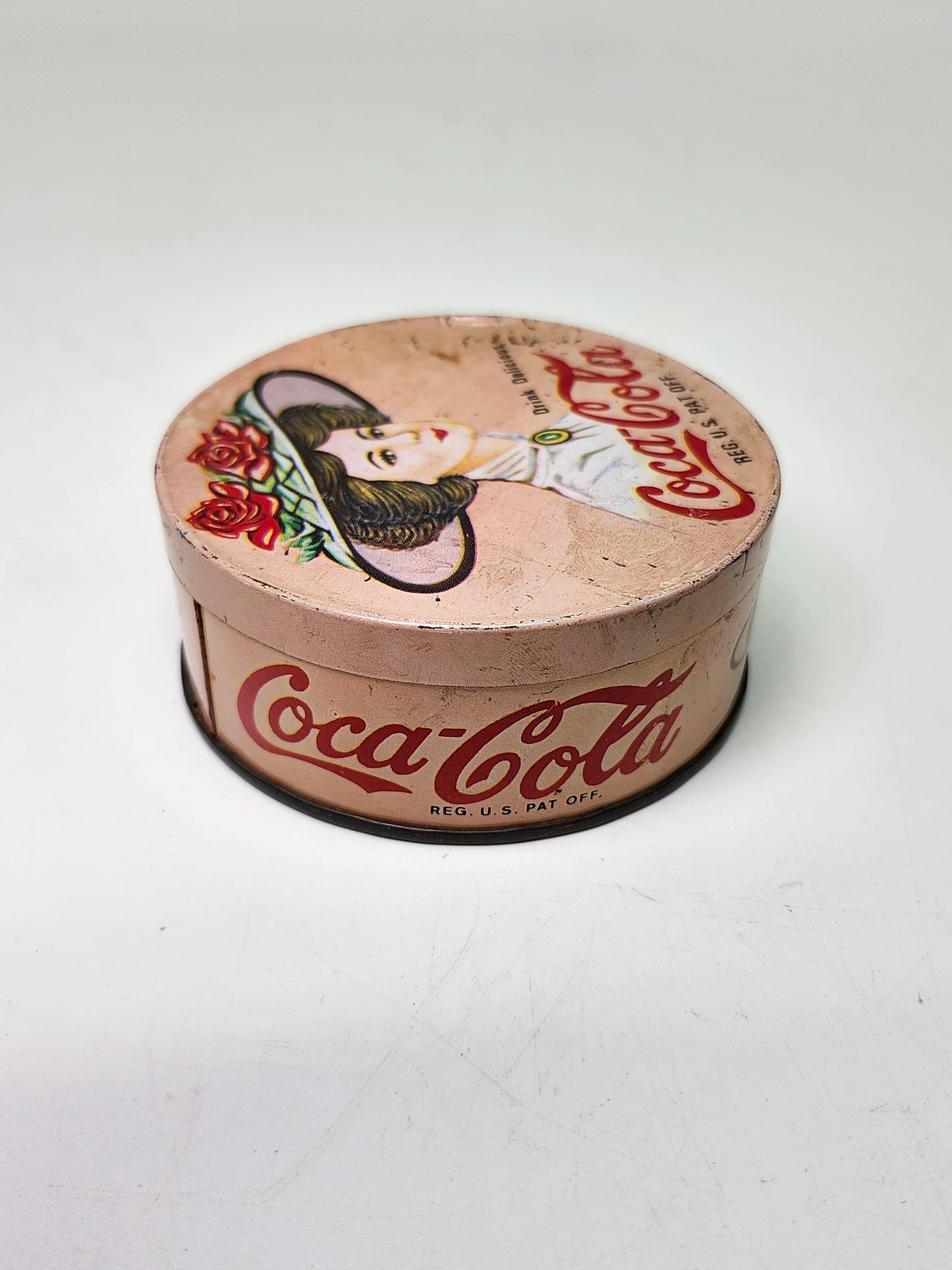 Coca Cola Vintage Pink Advertisement Tin