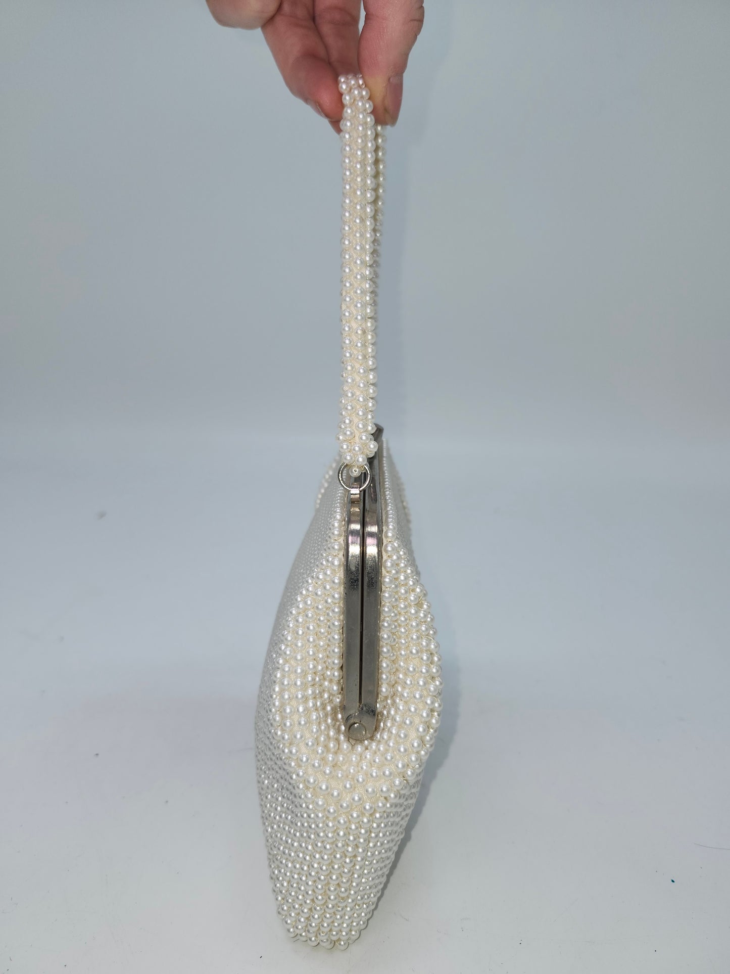 Mid-Century Pearl Beaded Clutch / Evening Bag
