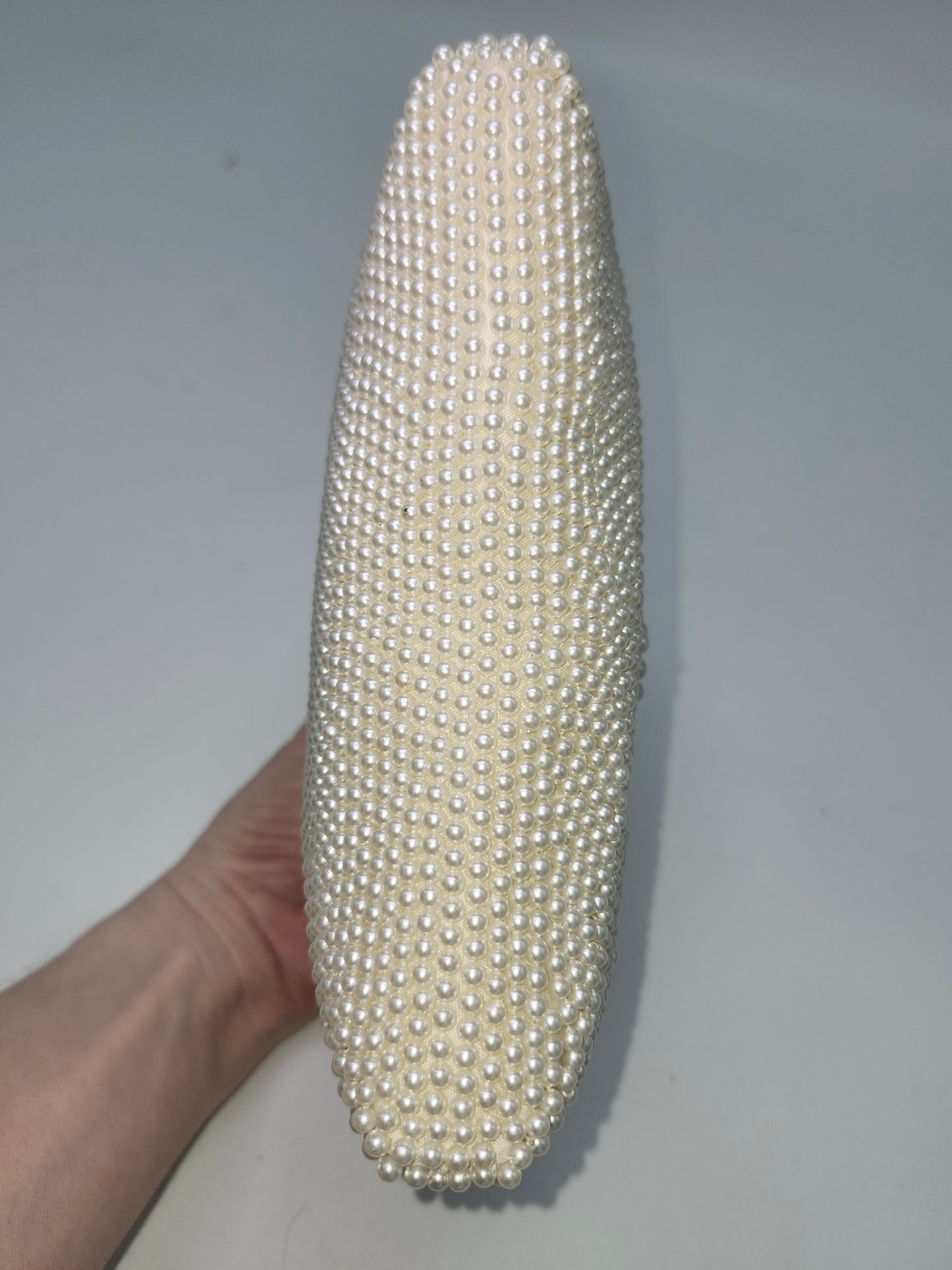 Mid-Century Pearl Beaded Clutch / Evening Bag