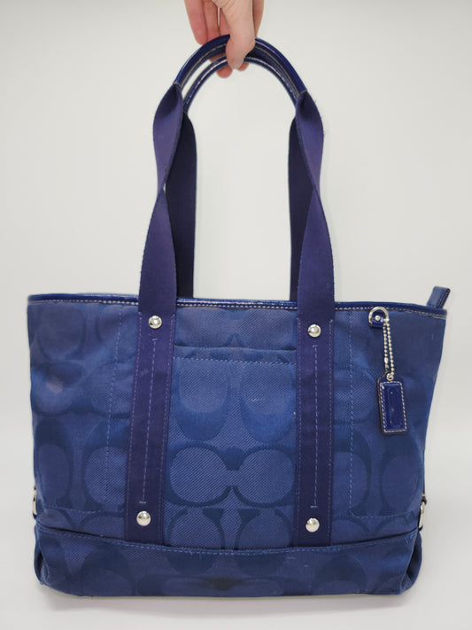 *Coach* "Daisy" Signature Nylon Tote Bag in Blue