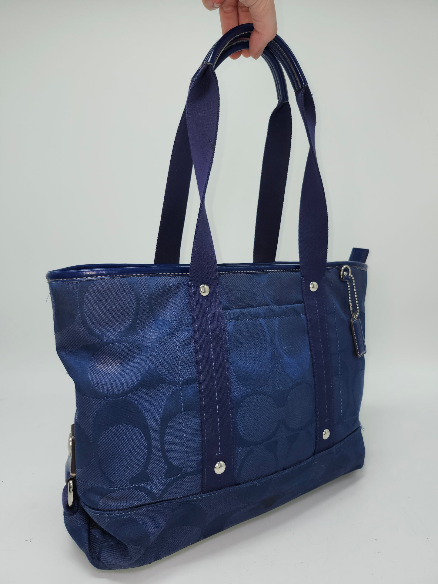 *Coach* "Daisy" Signature Nylon Tote Bag in Blue