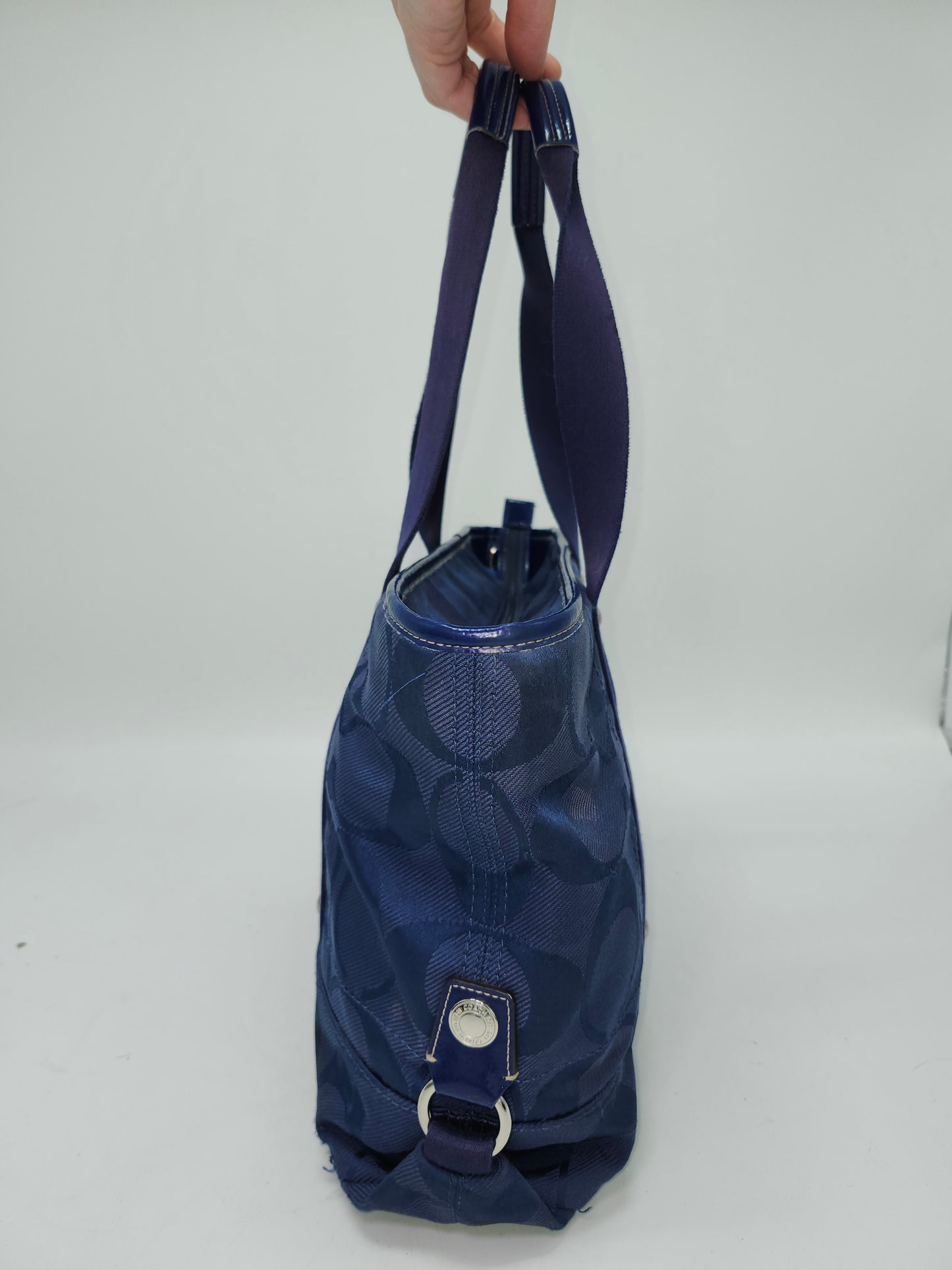 *Coach* "Daisy" Signature Nylon Tote Bag in Blue