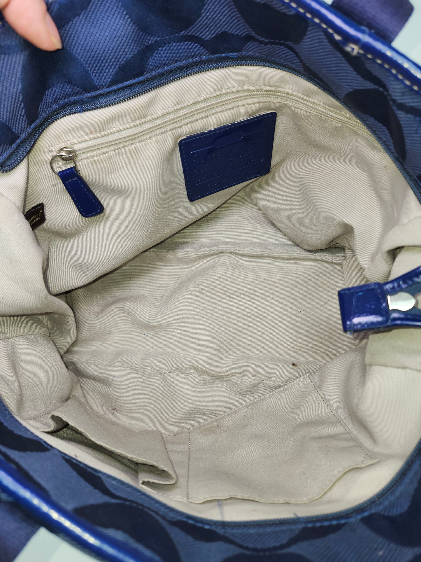 *Coach* "Daisy" Signature Nylon Tote Bag in Blue