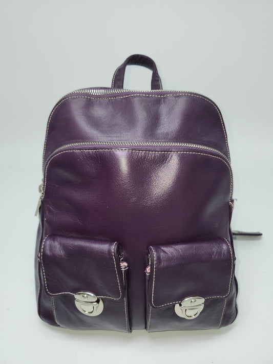 *Perlina* Soft Purple Leather Backpack