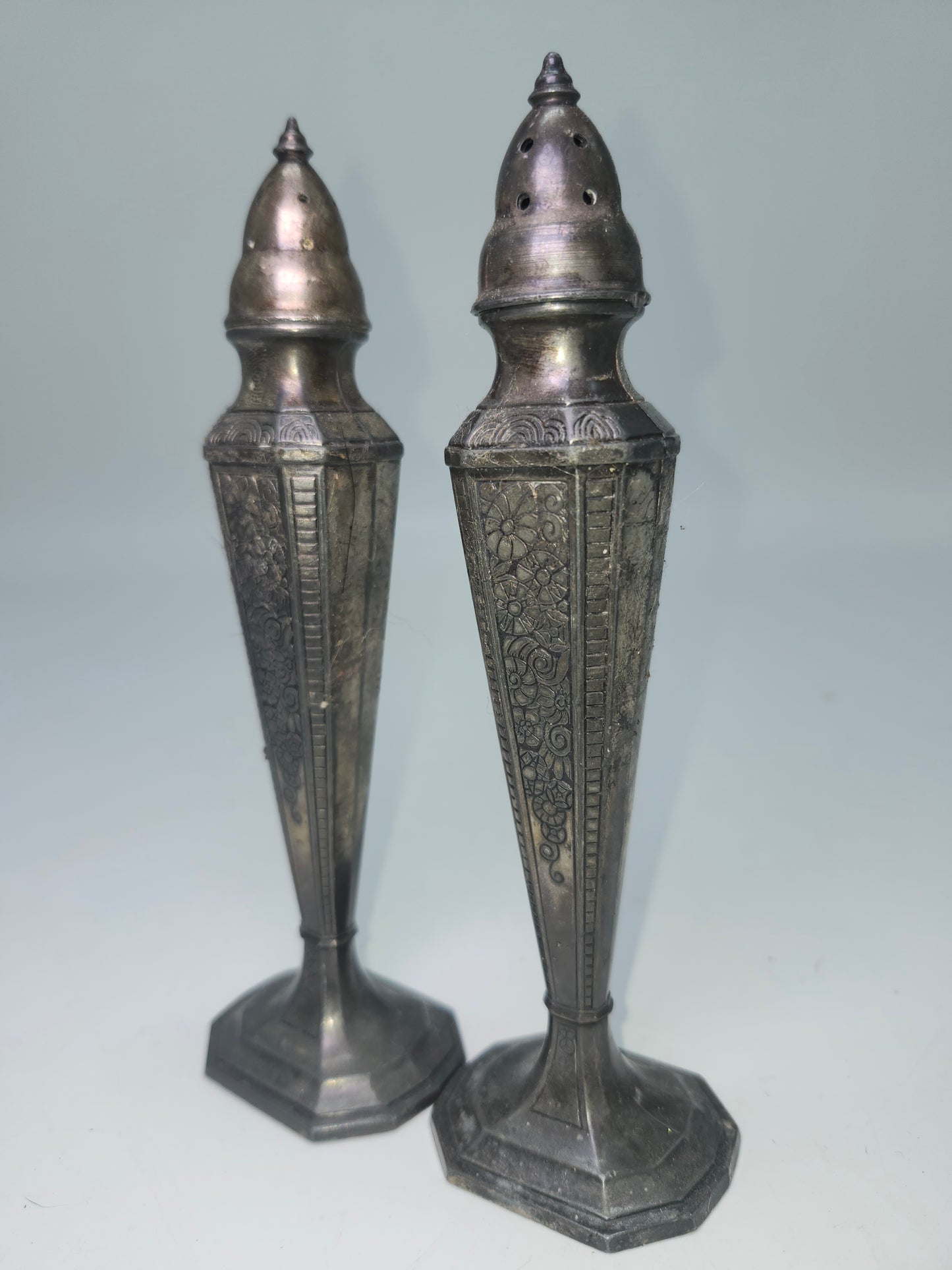 Vintage Silverplated Salt & Pepper Shakers by Poole Company