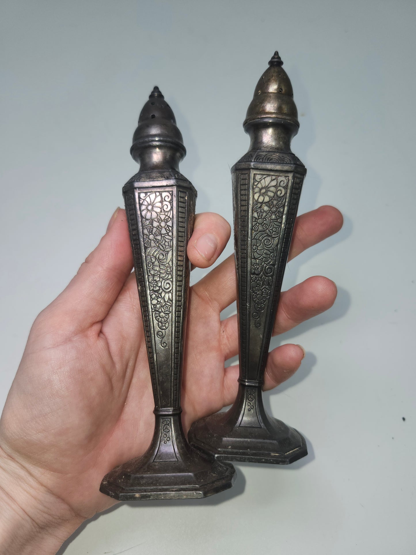 Vintage Silverplated Salt & Pepper Shakers by Poole Company