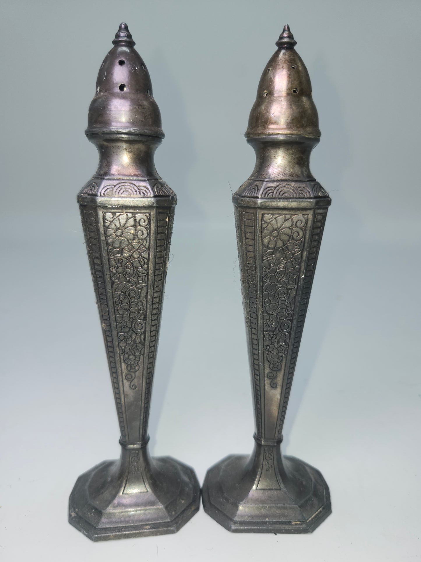 Vintage Silverplated Salt & Pepper Shakers by Poole Company